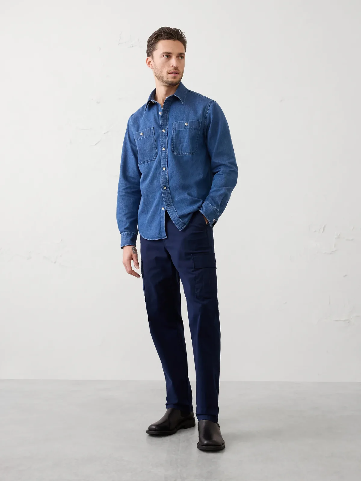 Standard-Fit Vintage Denim Shirt by Banana Republic