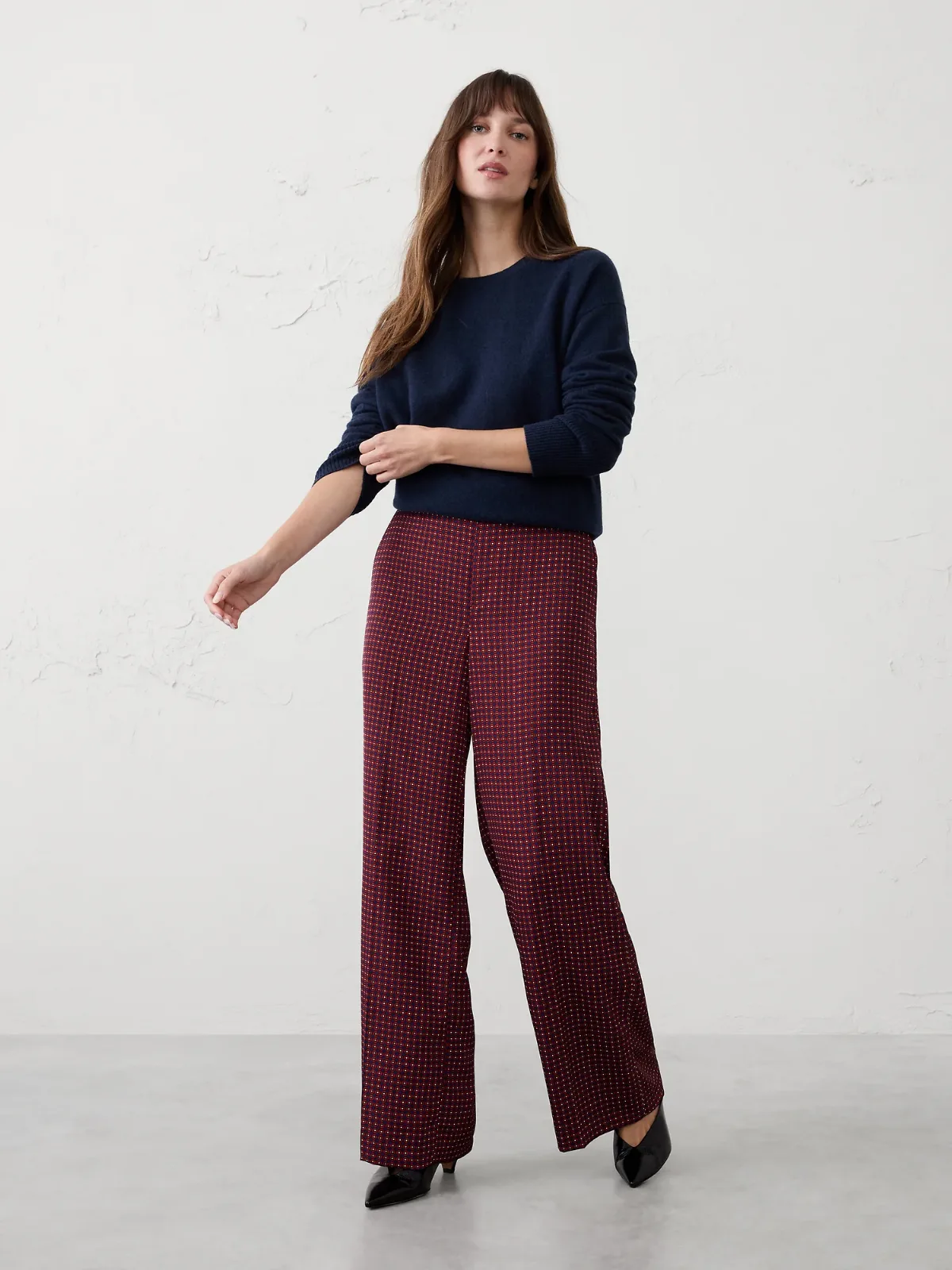Hayden Wide-Leg Satin Pant by Banana Republic
