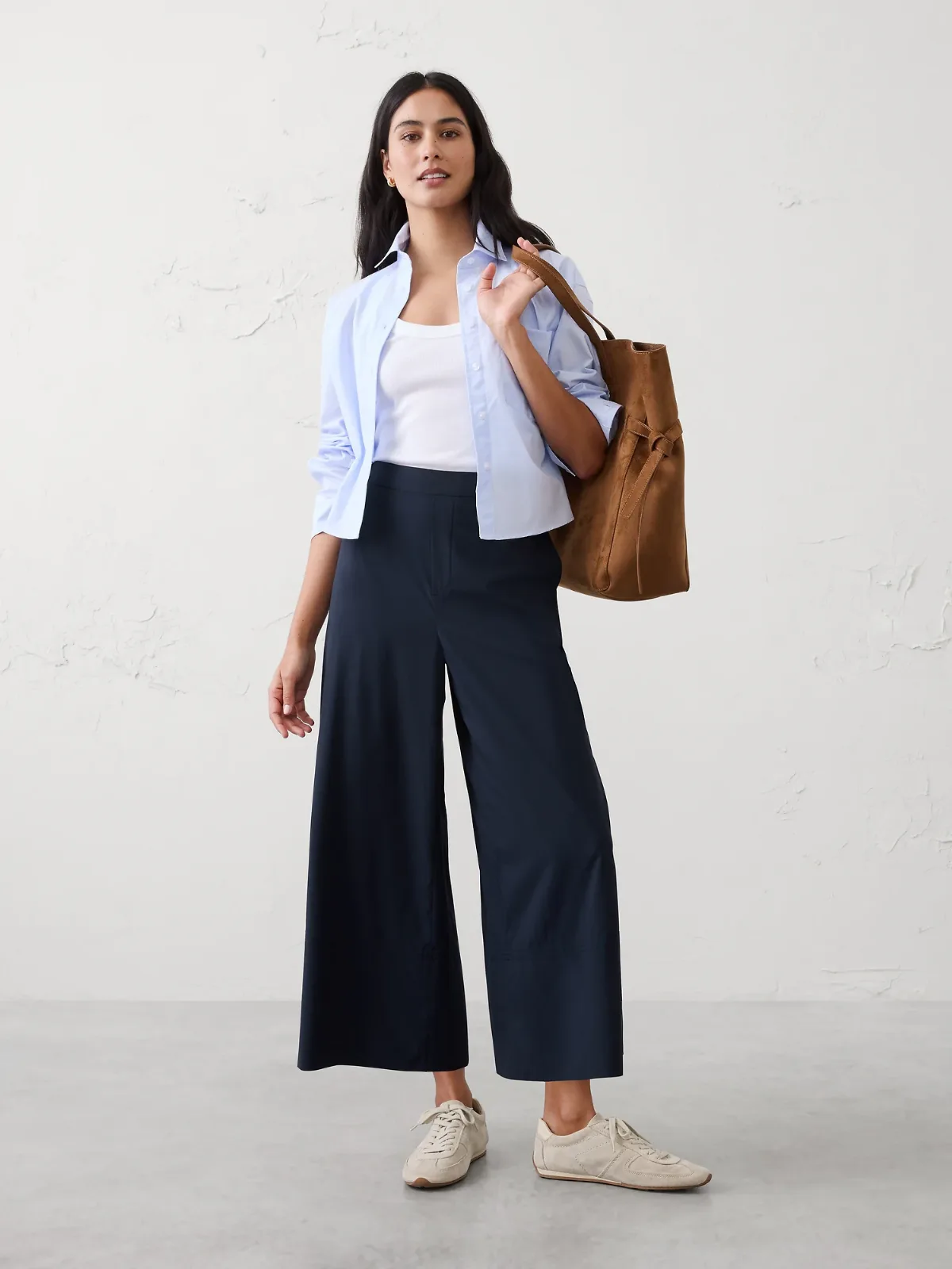 Anyday Wide-Leg High-Rise Airstretch Cropped Pant by Banana Republic