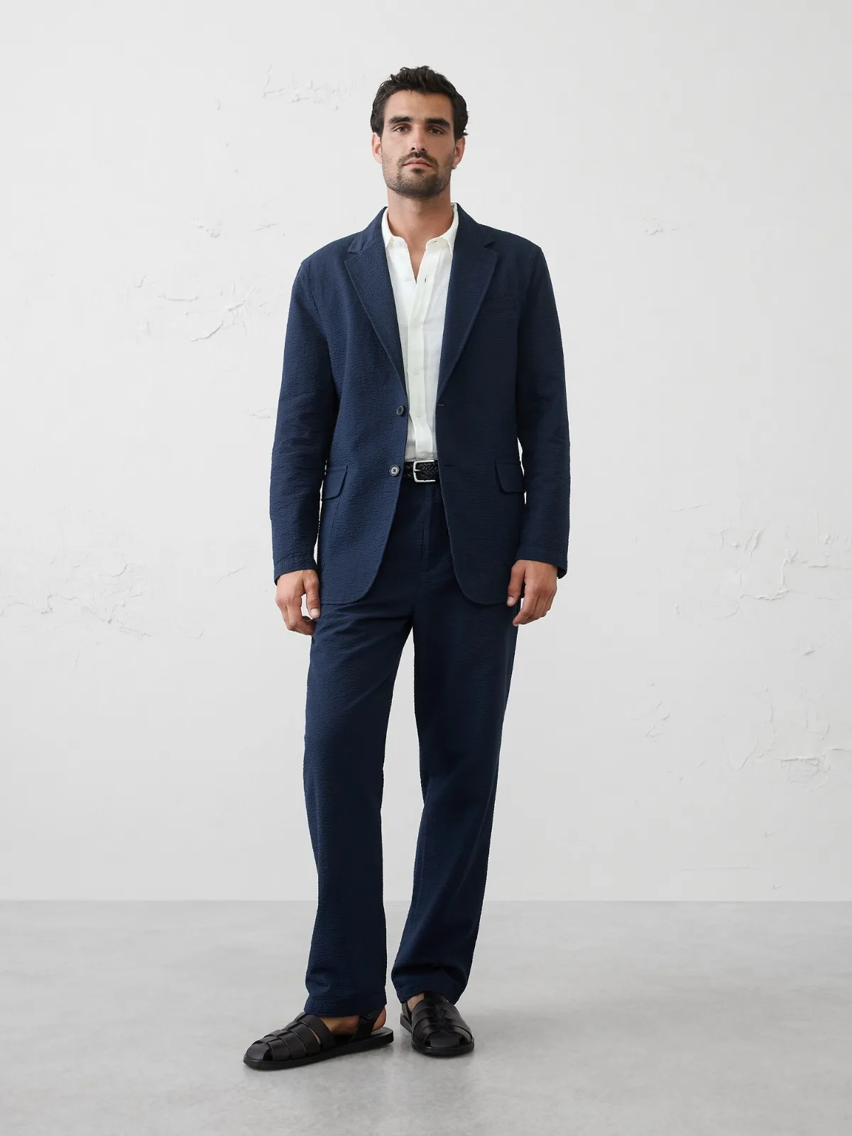 Slim-Fit Preppy Ease Seersucker Suit Jacket by Banana Republic