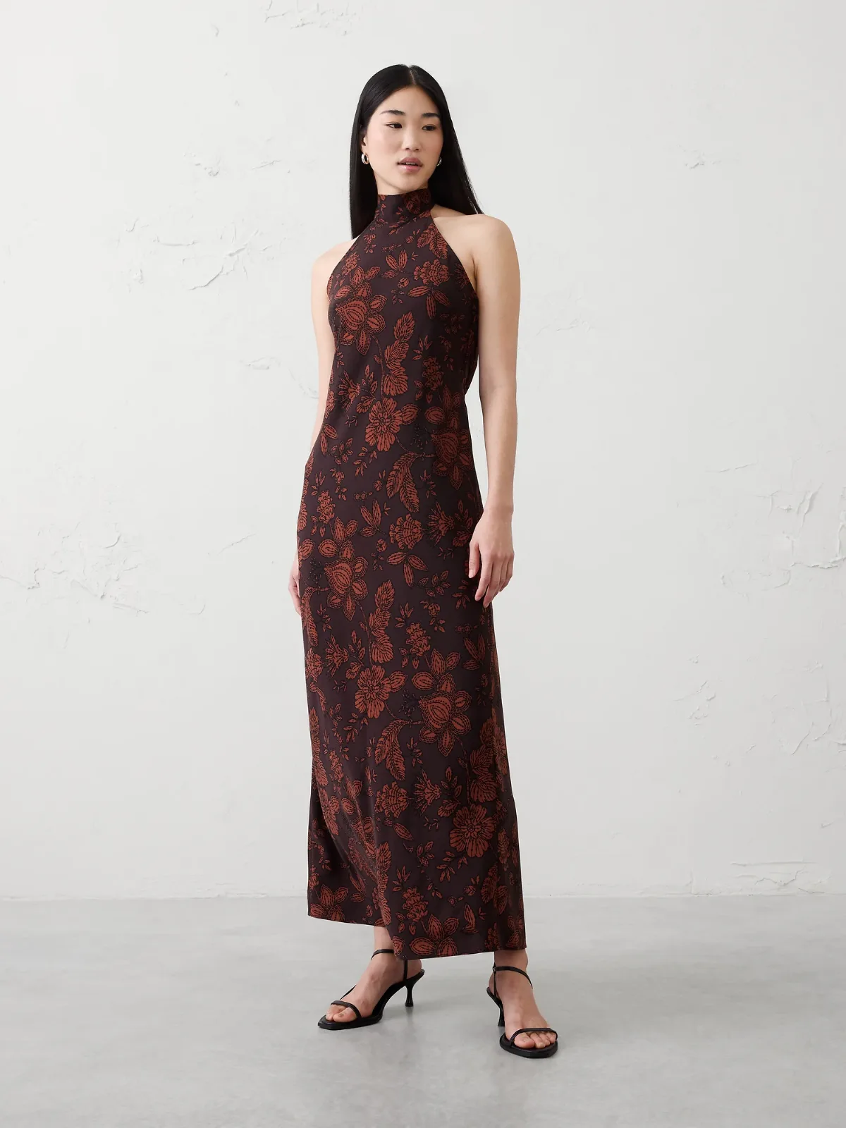 Halter Open-Back Maxi Dress