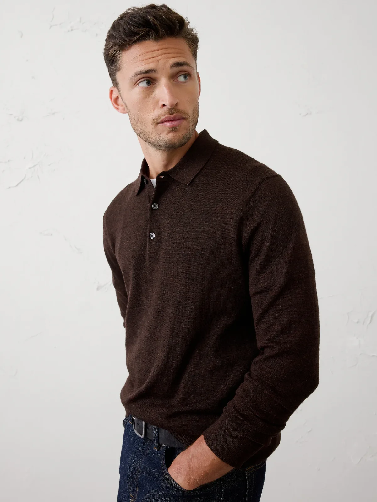 Merino Wool Sweater Polo by Banana Republic