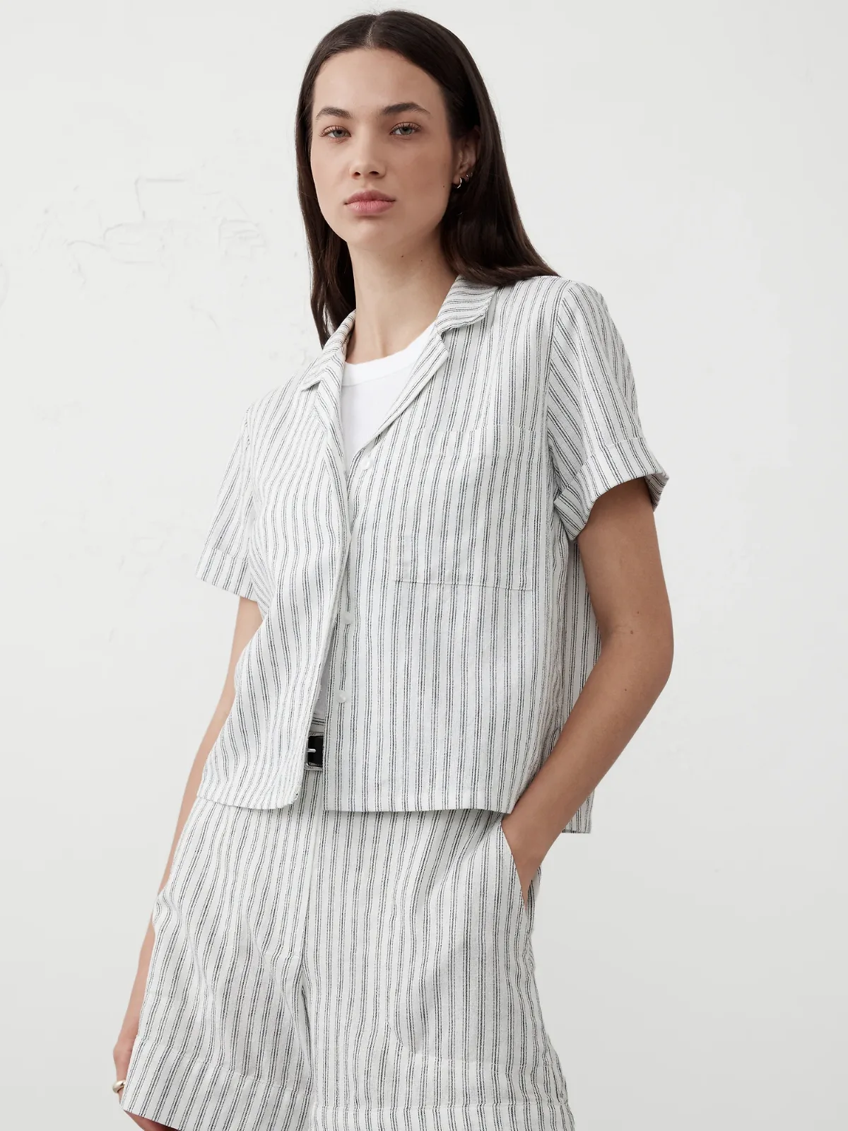 Linen-Blend Shirt