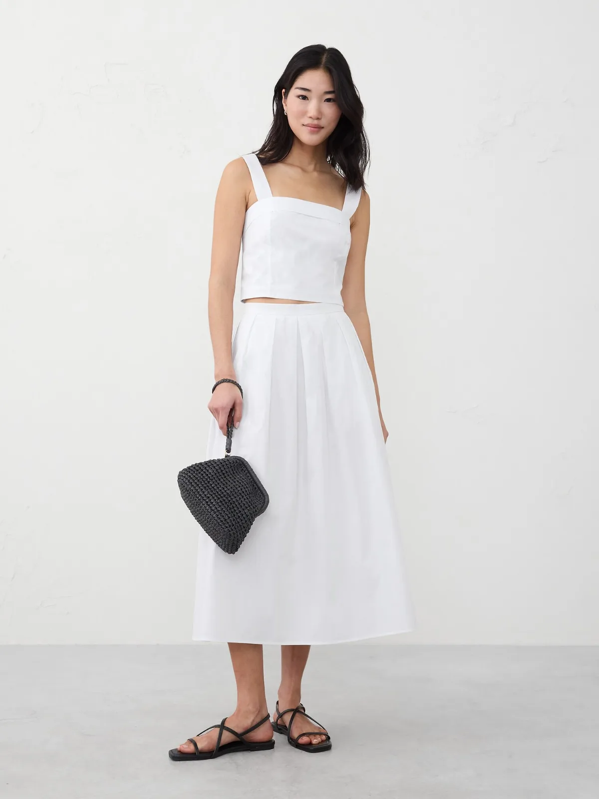 Cross-Back Cropped Top by Banana Republic