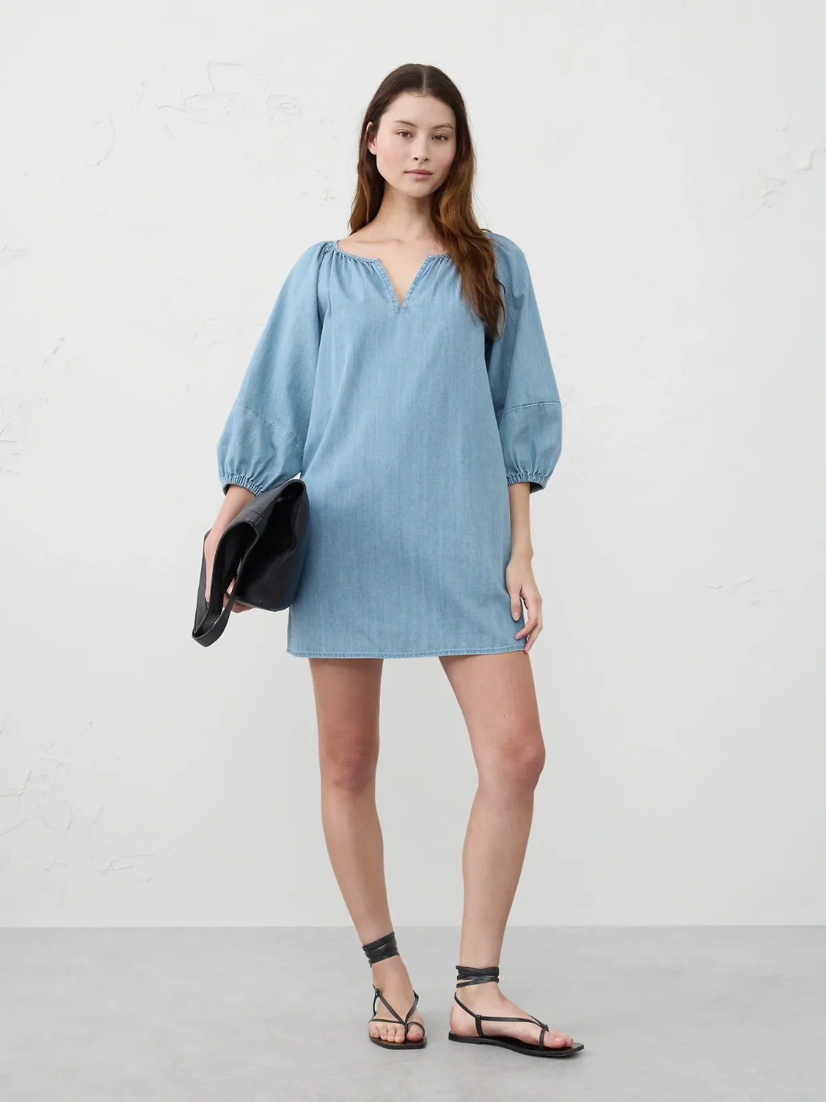 Puff-Sleeve Mini Dress by Banana Republic