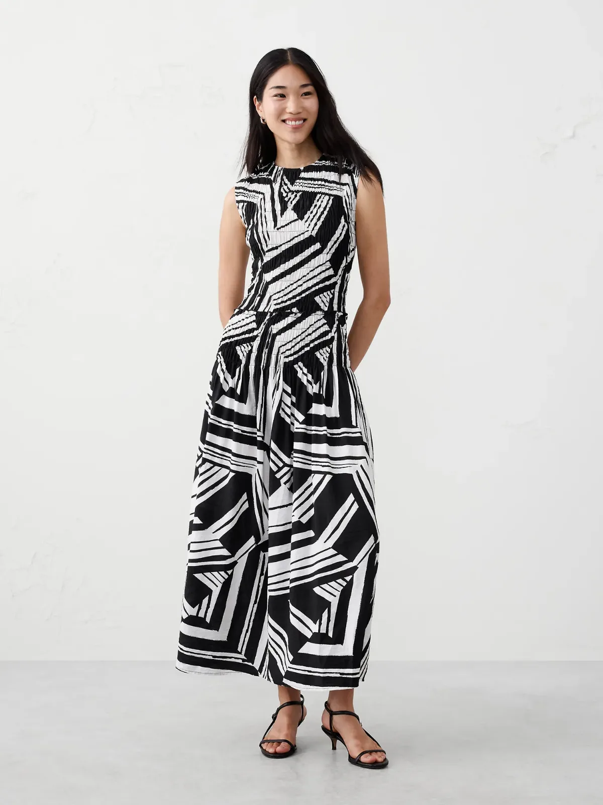 Smocked Bodice Maxi Dress