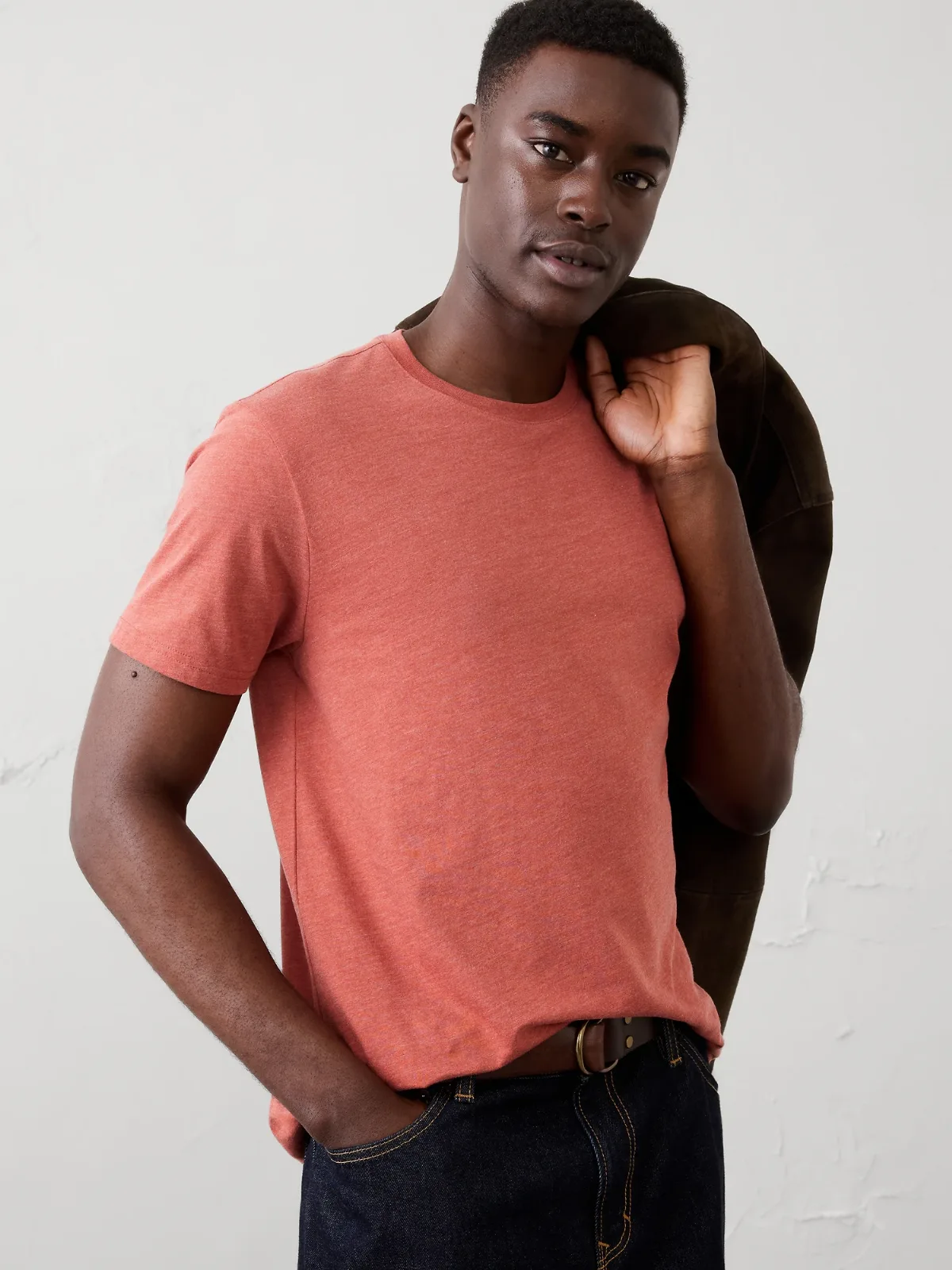 Standard-Fit Premium Wash Crew-Neck T-Shirt by Banana Republic