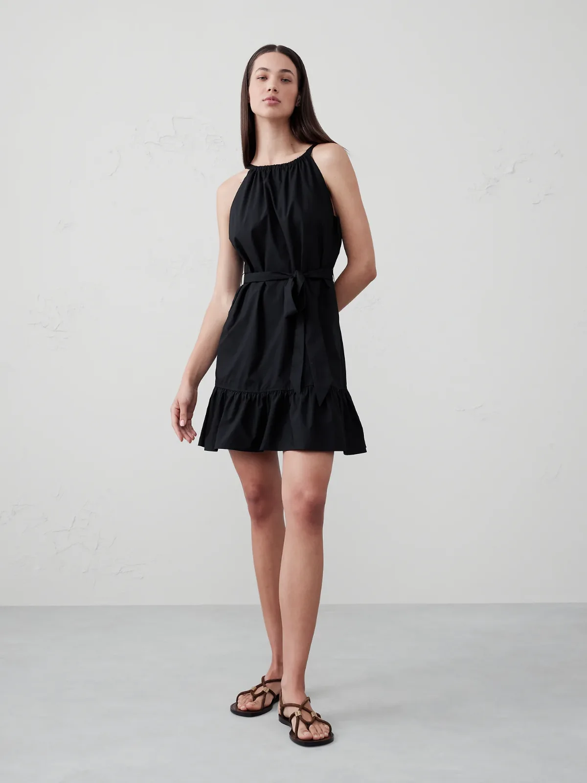 Poplin Tiered Mini Dress by Banana Republic