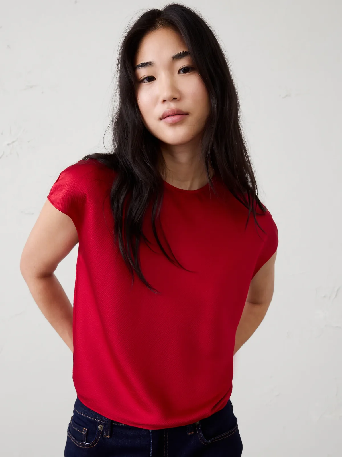 Satin Cropped Top by Banana Republic