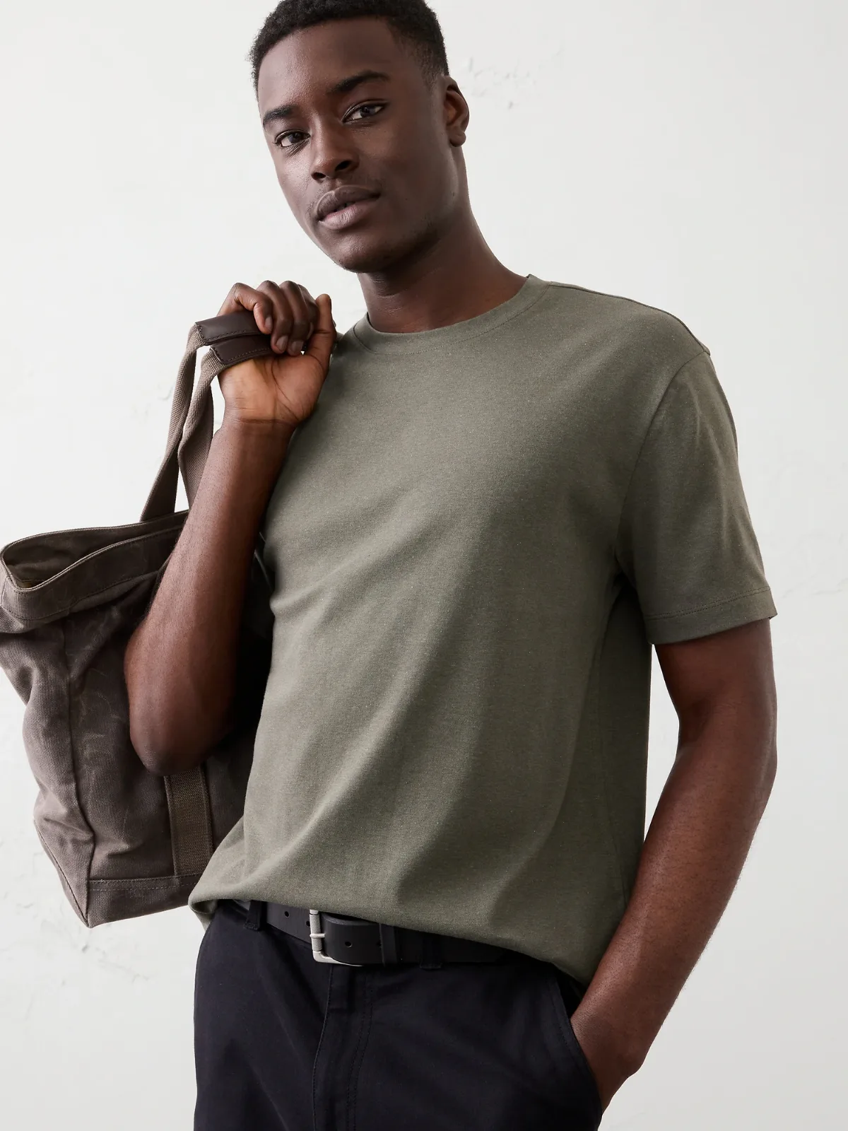 Luxe Touch Crew-Neck T-Shirt by Banana Republic
