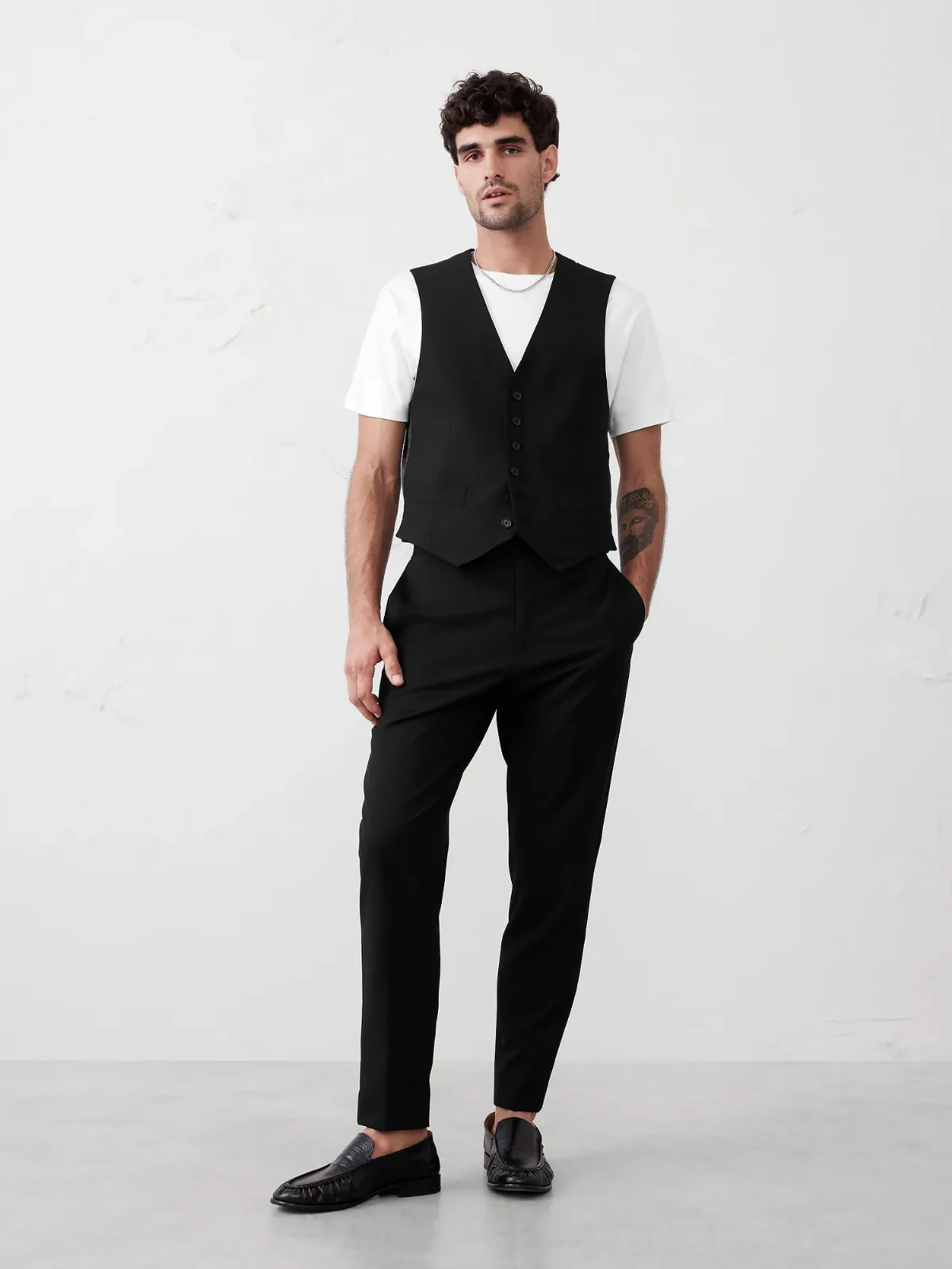 Plain Weave Suit Vest by Banana Republic