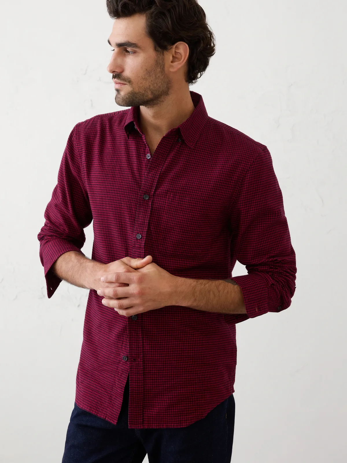 Slim-Fit Lightweight Flannel Shirt by Banana Republic