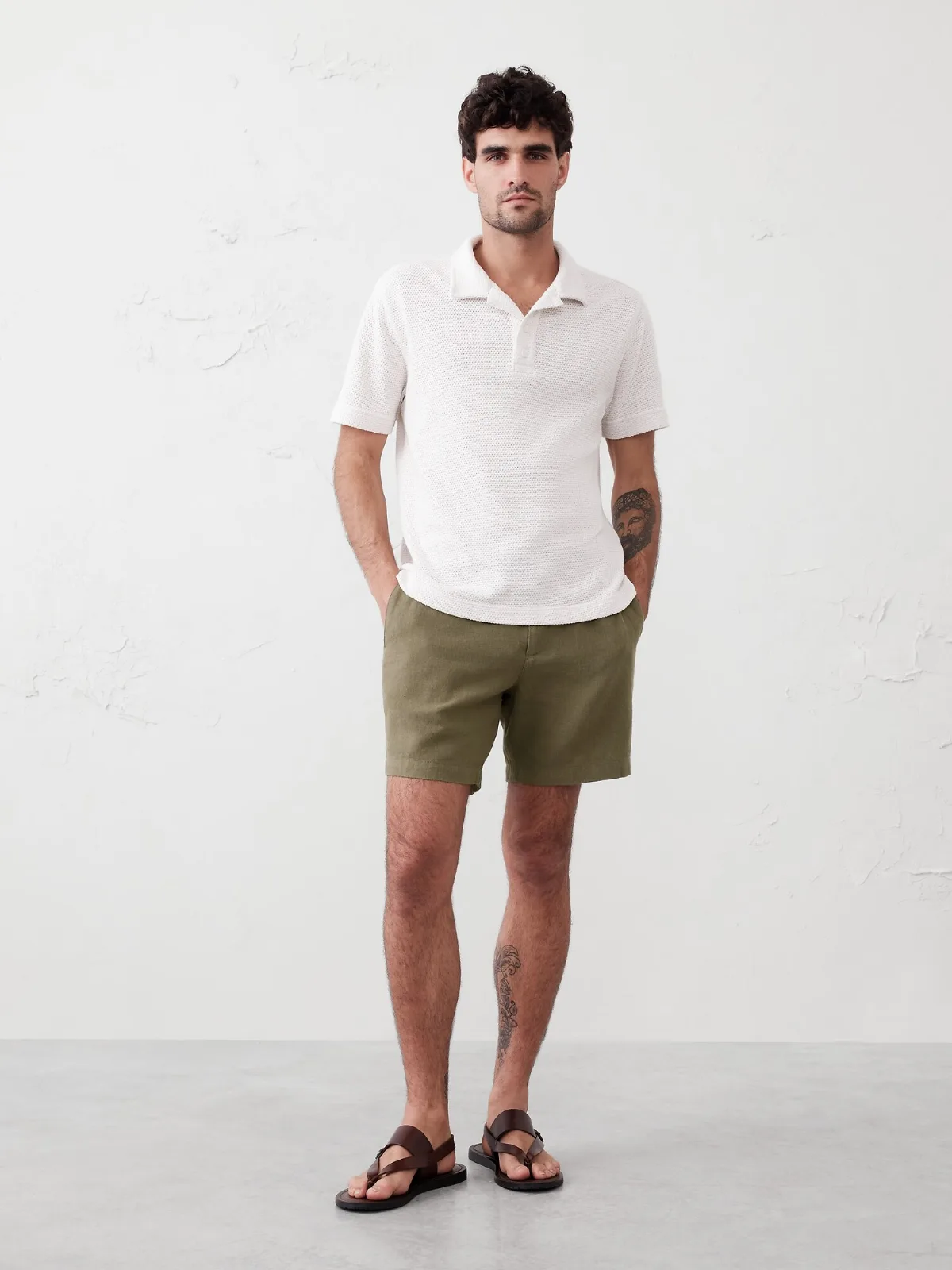 7" Linen-Blend Short