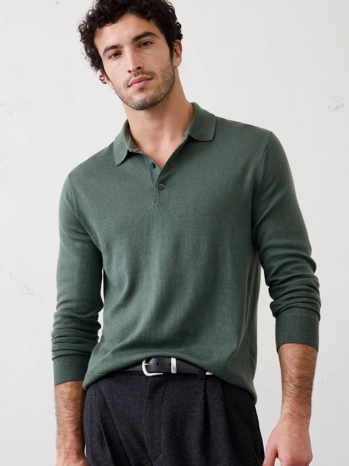 Merino Wool Sweater Polo by Banana Republic