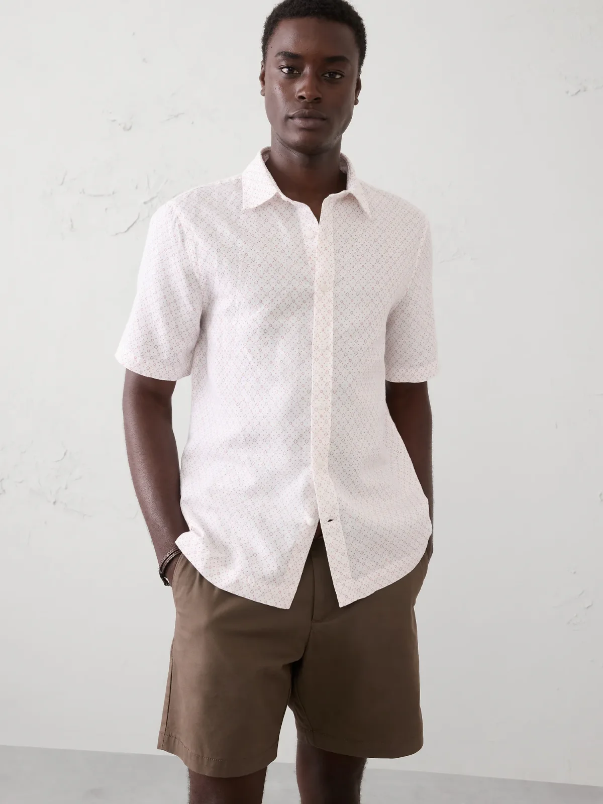Standard-Fit Linen-Blend Shirt by Banana Republic