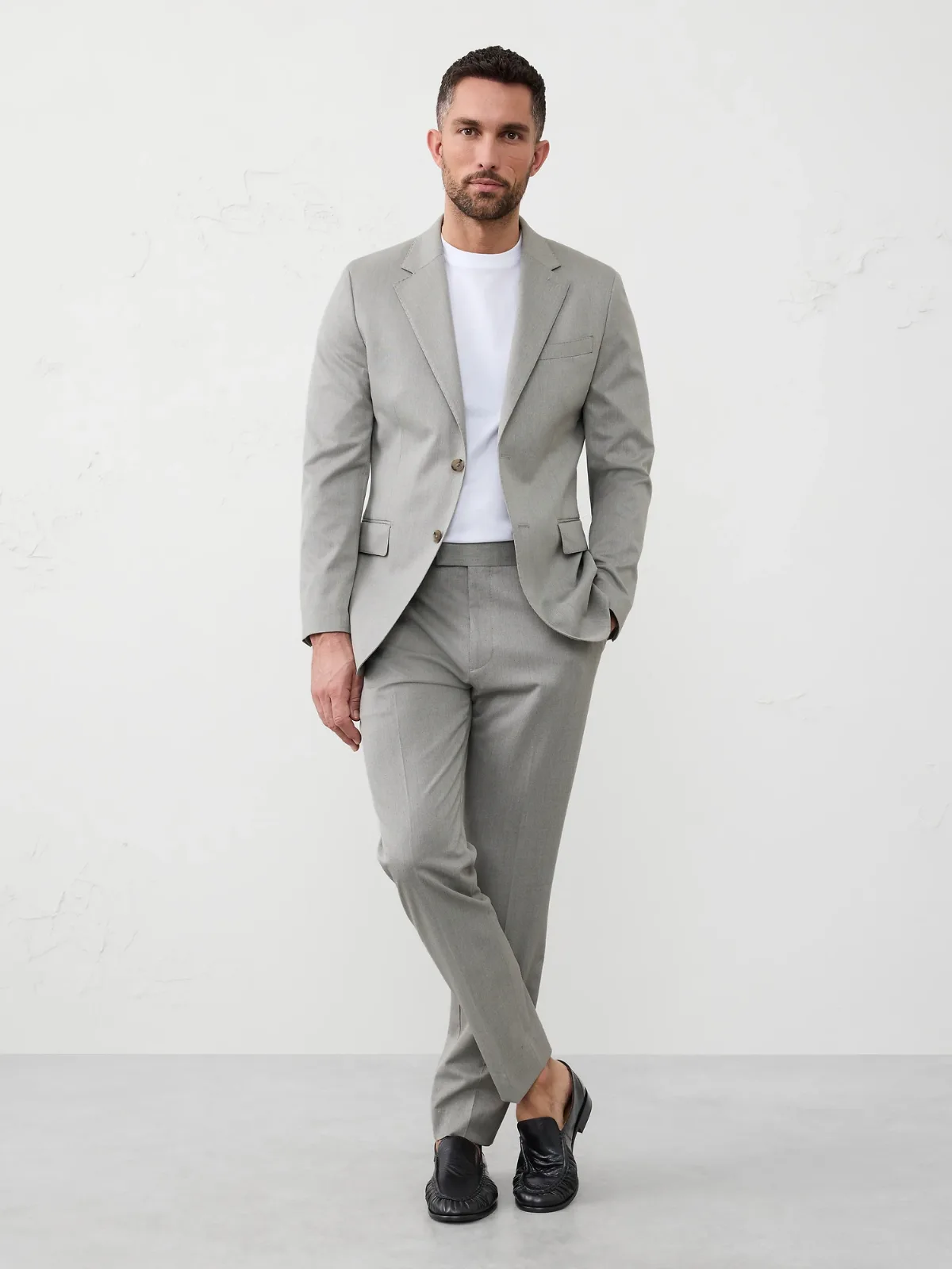 Sharkskin Suit Jacket by Banana Republic
