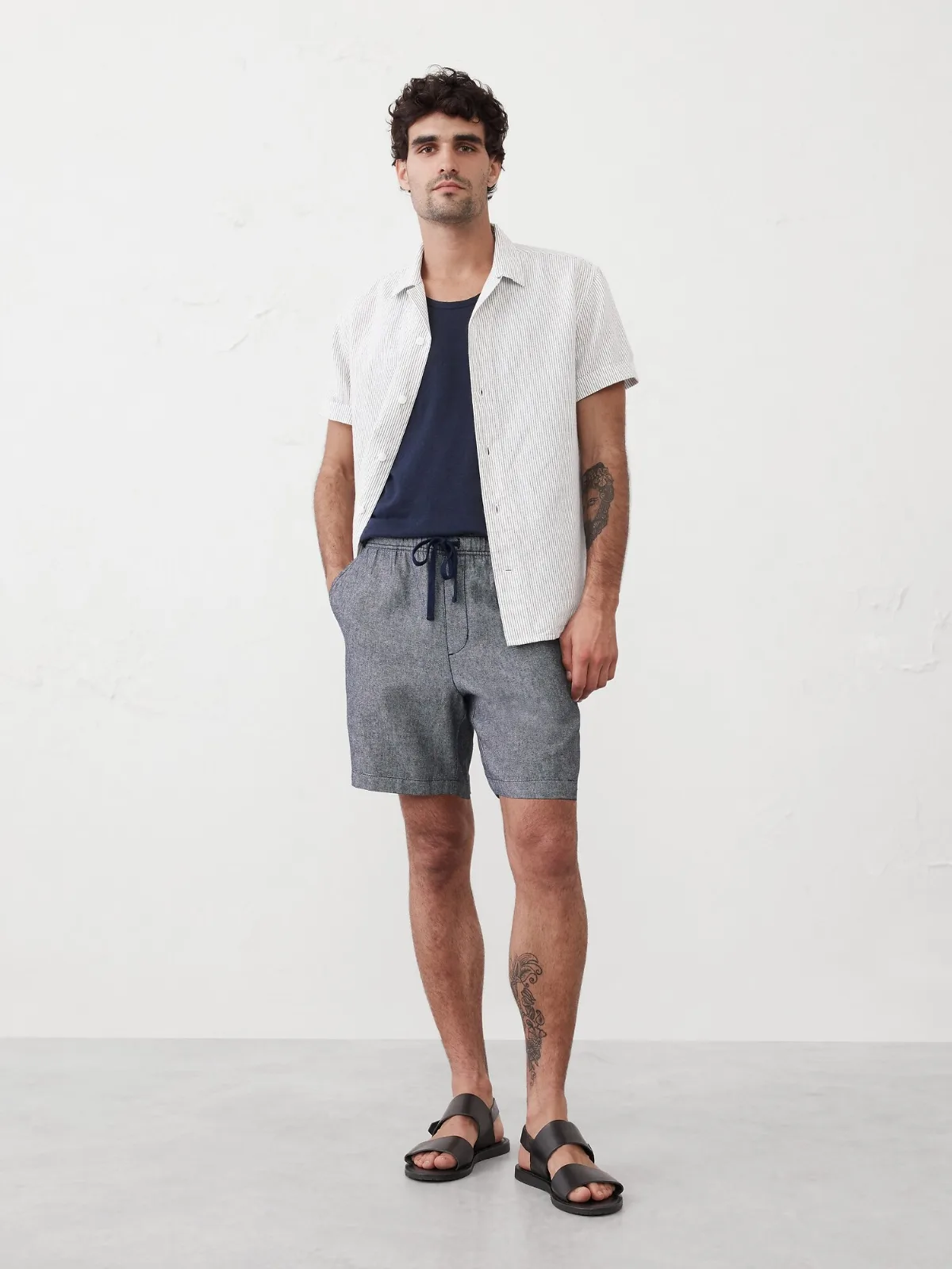 7" Linen-Blend Deck Short by Banana Republic