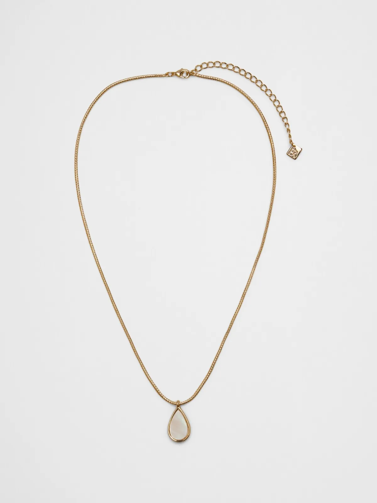 Mother of Pearl Teardrop Necklace by Banana Republic
