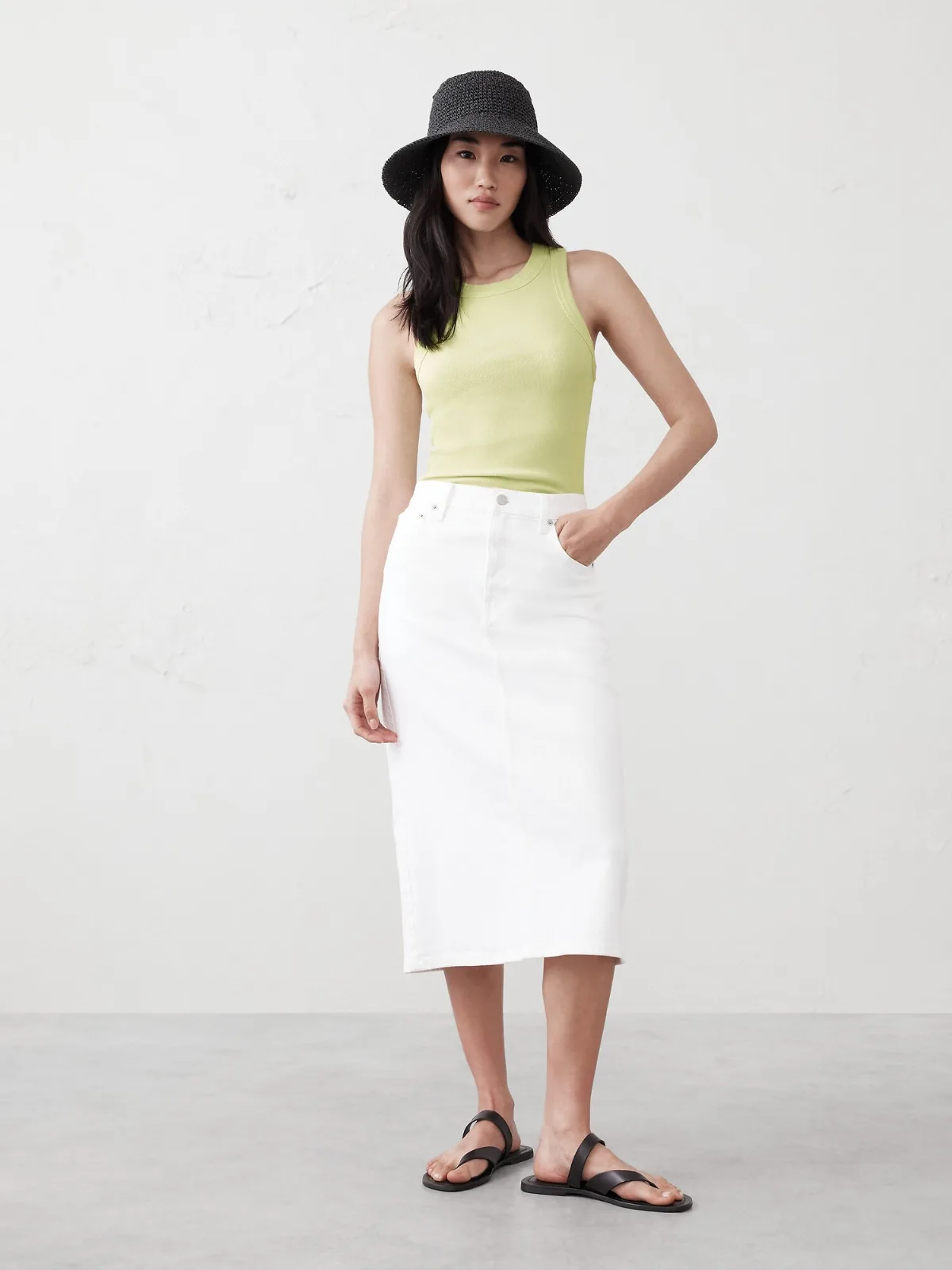 Ribbed Racer Tank by Banana Republic