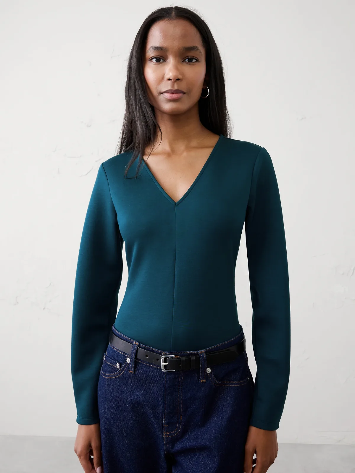 Soft Touch Seamed Top by Banana Republic