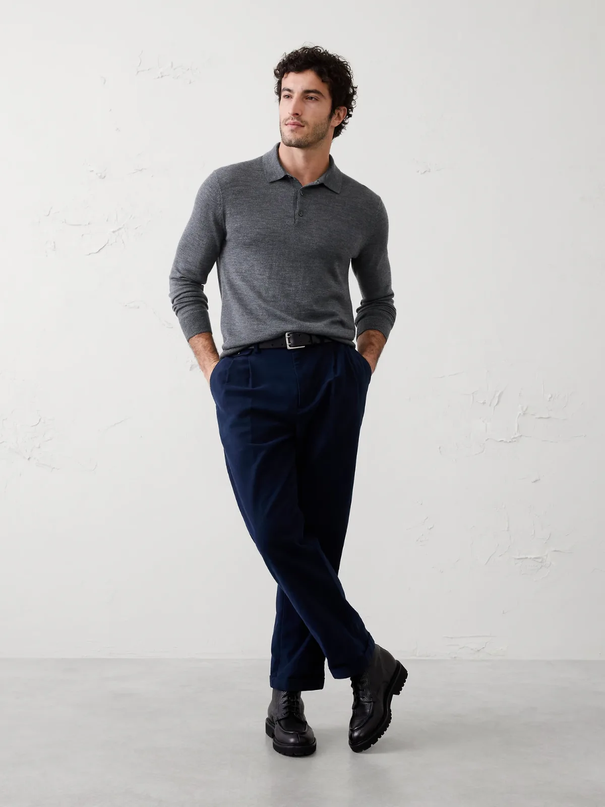 Merino Wool Sweater Polo by Banana Republic