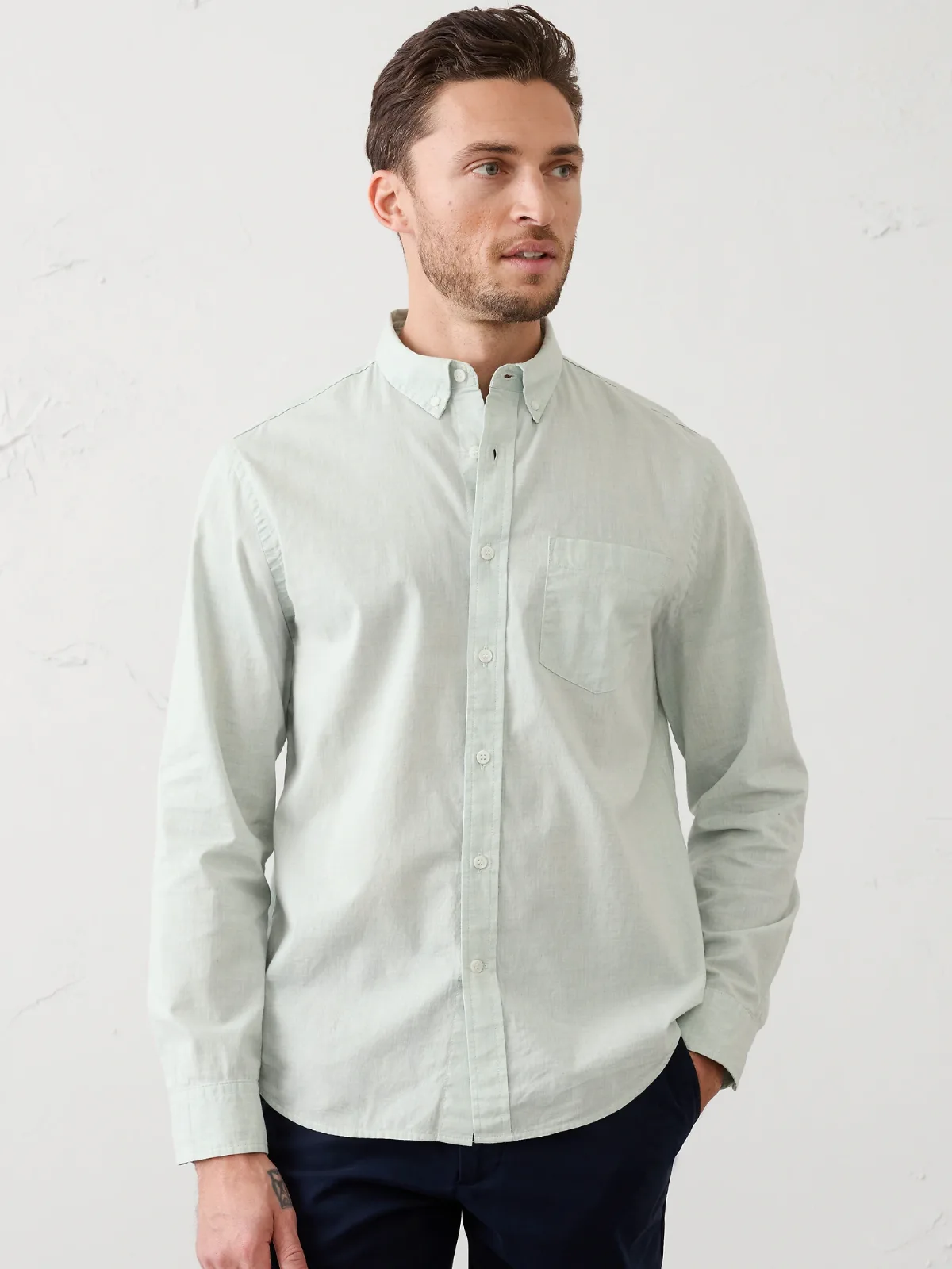 Slim-Fit Softwash Cotton Shirt by Banana Republic