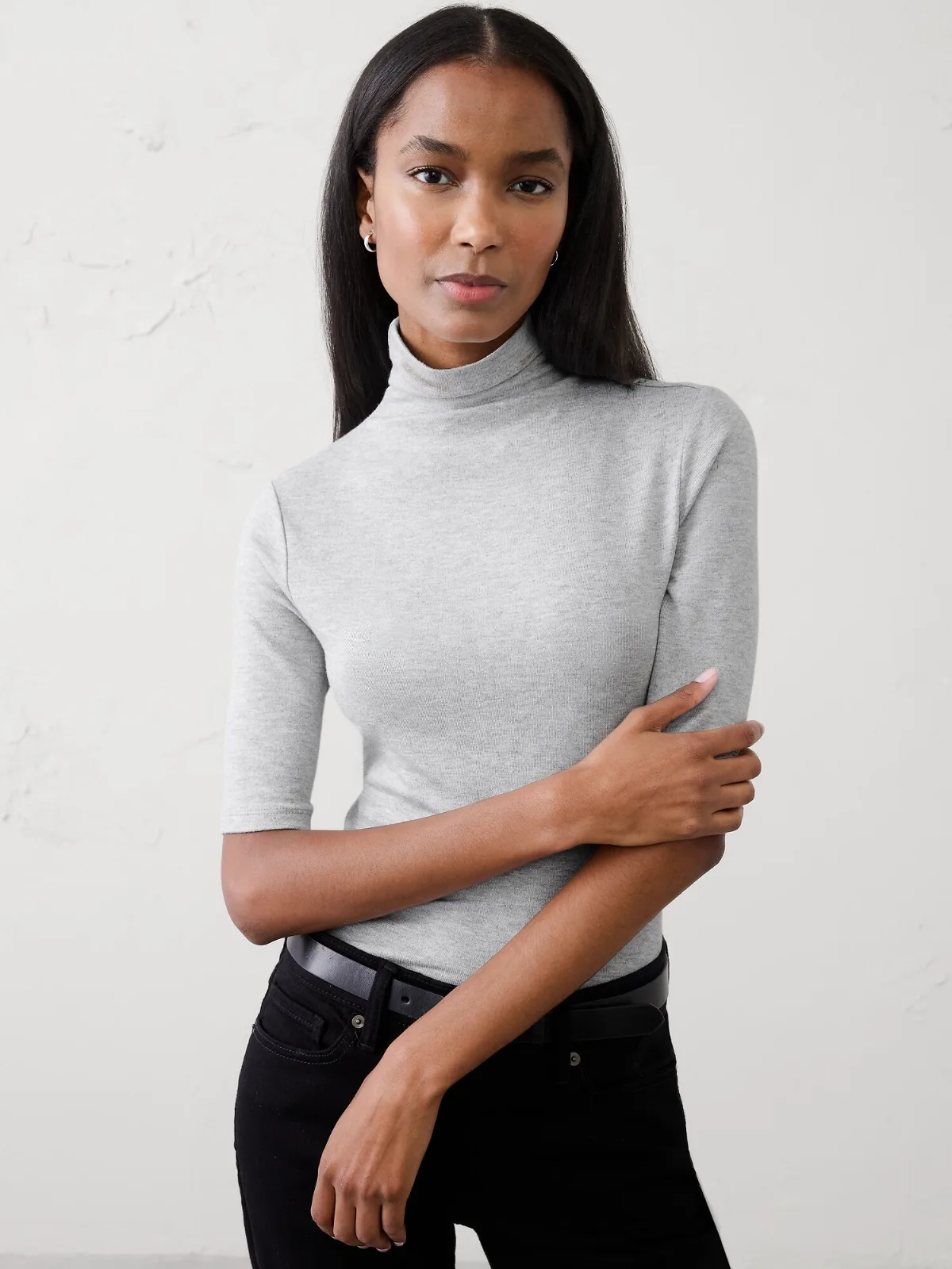 Soft Luxe Turtleneck Top by Banana Republic