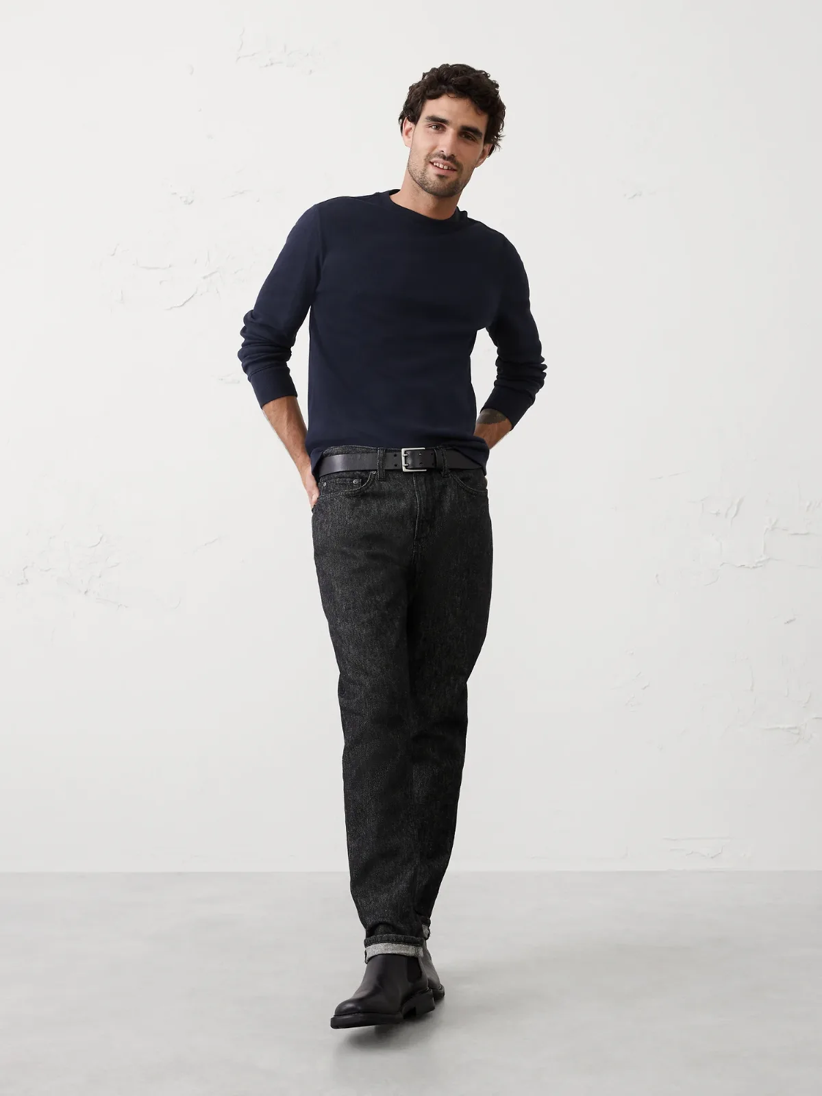 Standard-Fit Mini Ribbed Pullover Top by Banana Republic