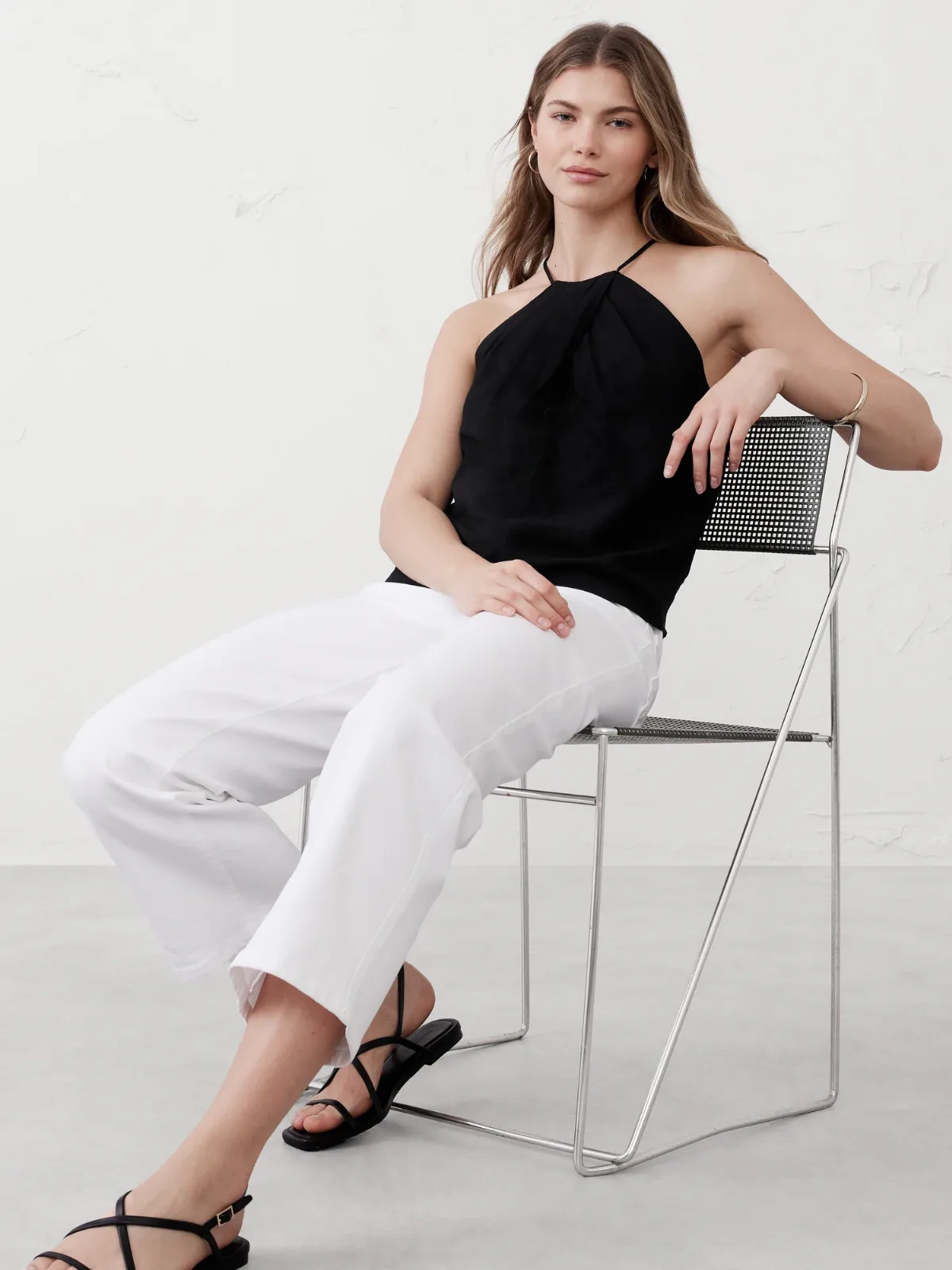 Cut-In Pleated Halter Top by Banana Republic