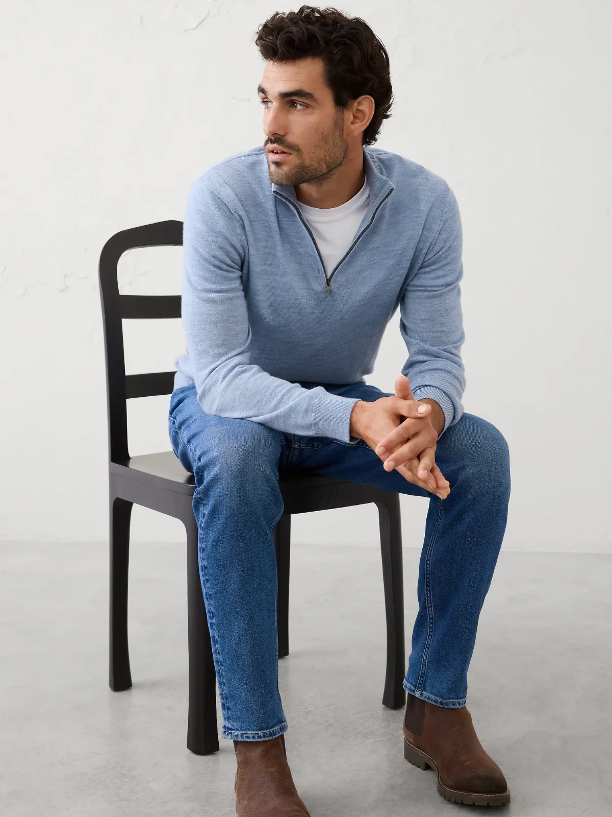 Merino Wool Quarter-Zip Sweater by Banana Republic