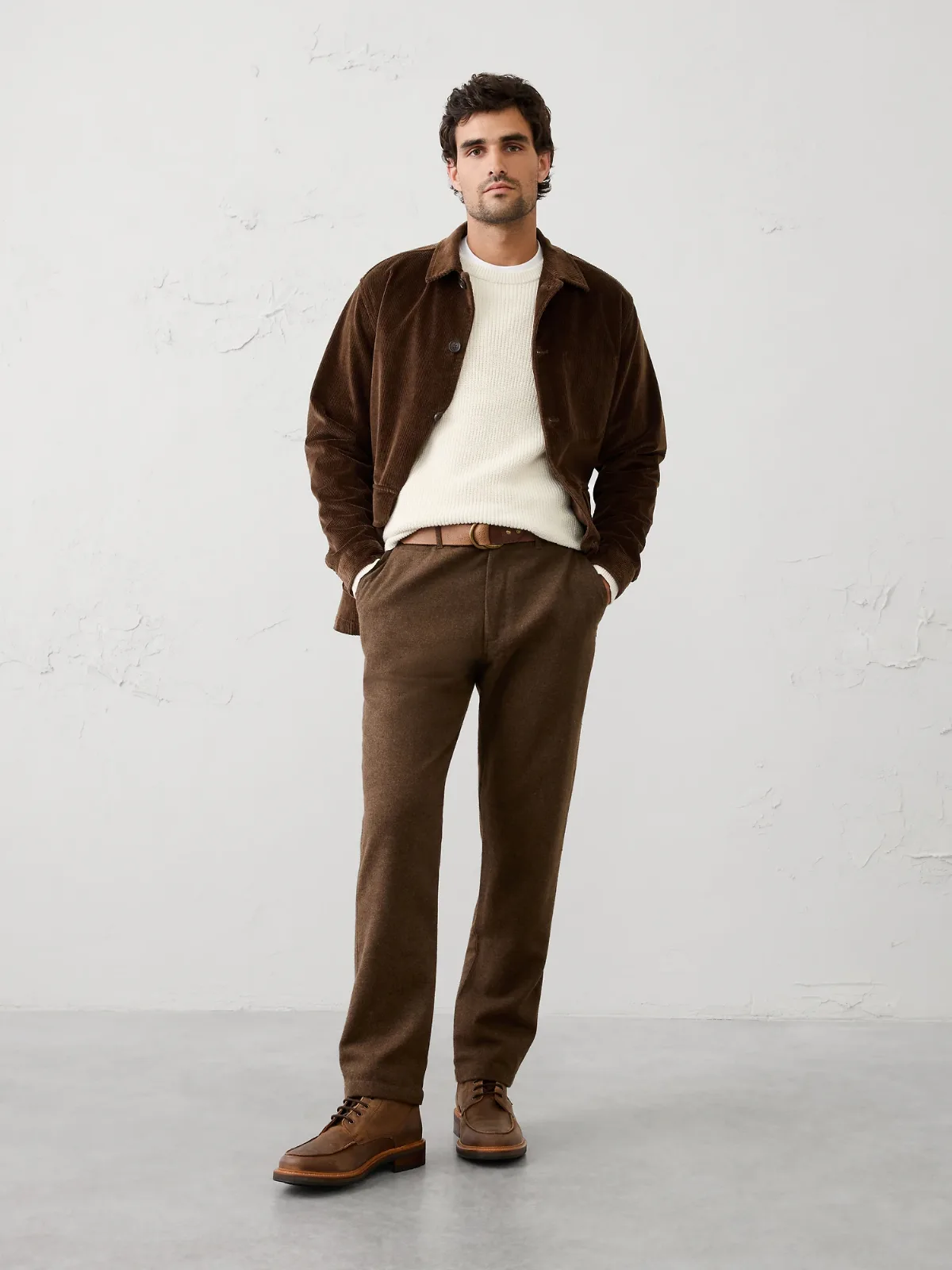 Slim-Fit Brushed Pant
