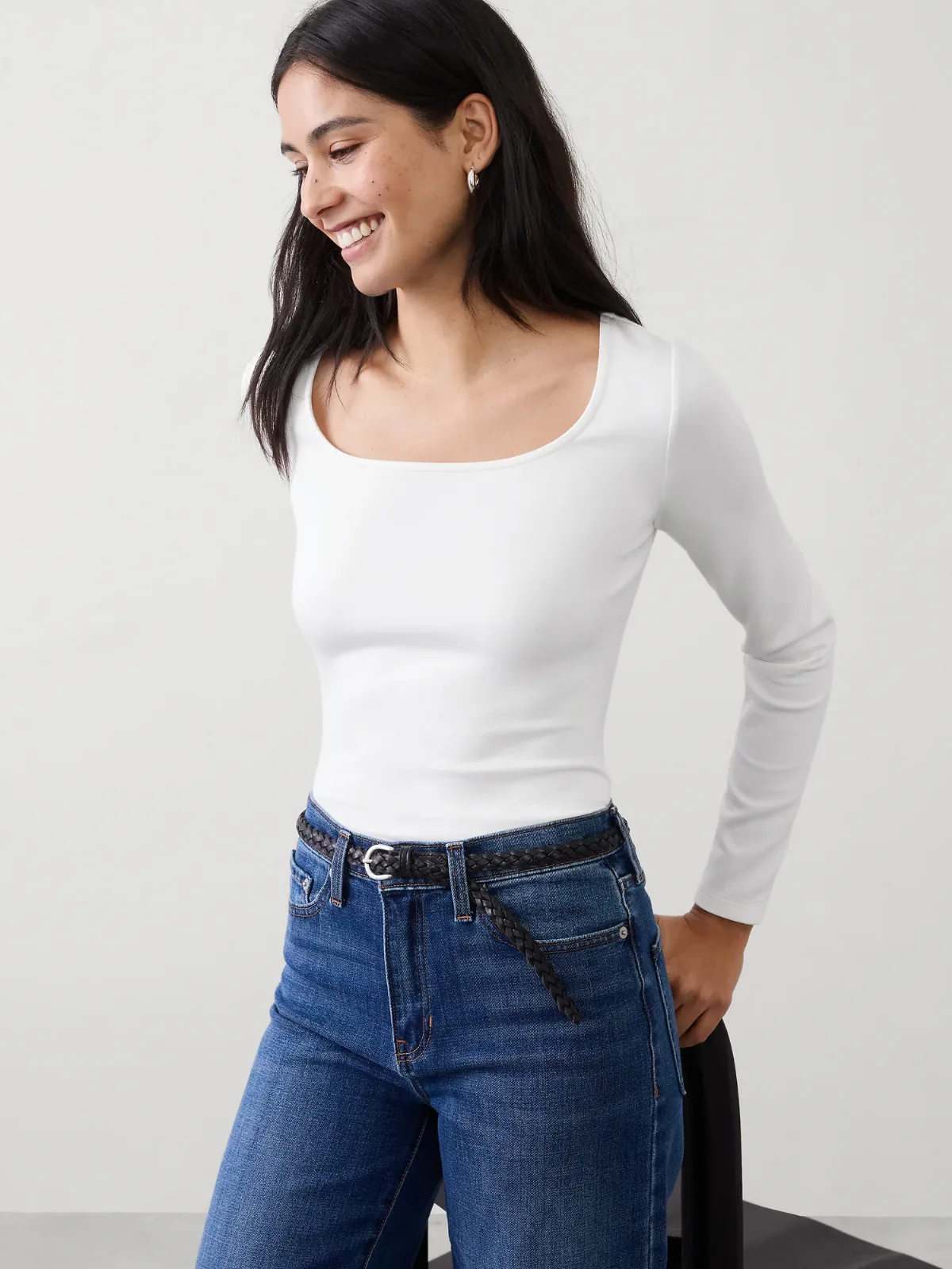 Soft Touch Square-Neck Top by Banana Republic