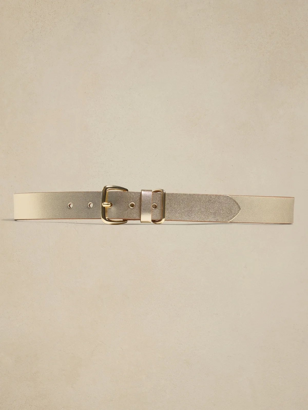 Leather Square Buckle Belt by Banana Republic