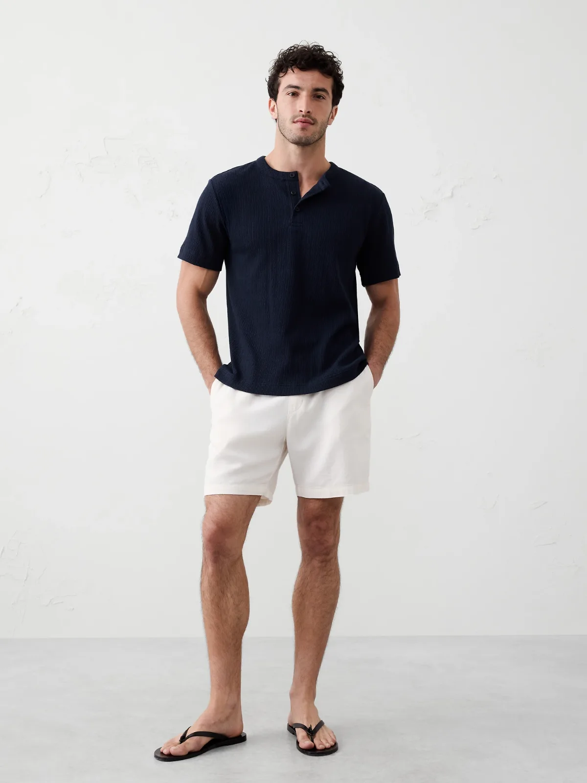 Textured Henley by Banana Republic