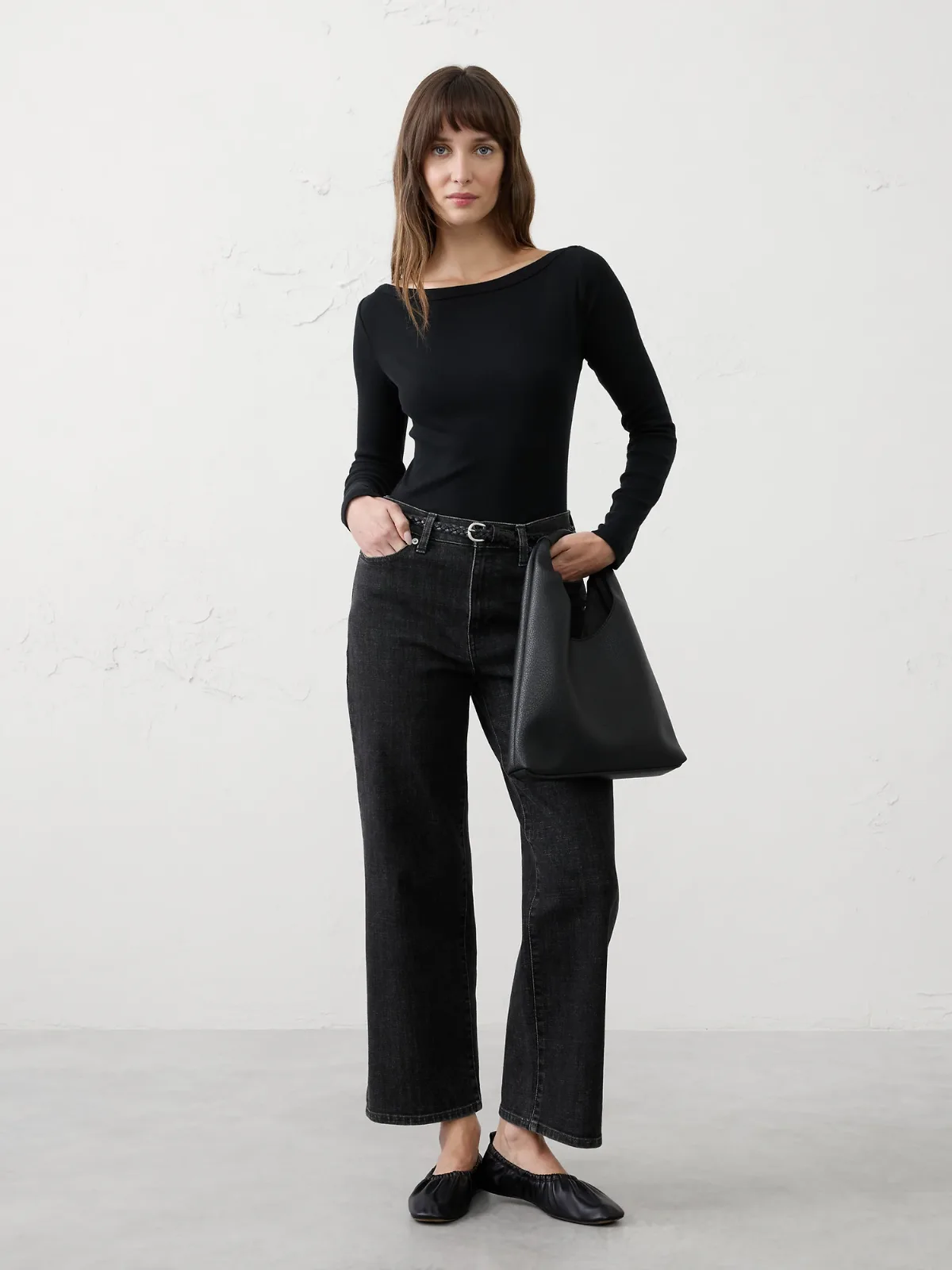 Ribbed Boatneck Top by Banana Republic