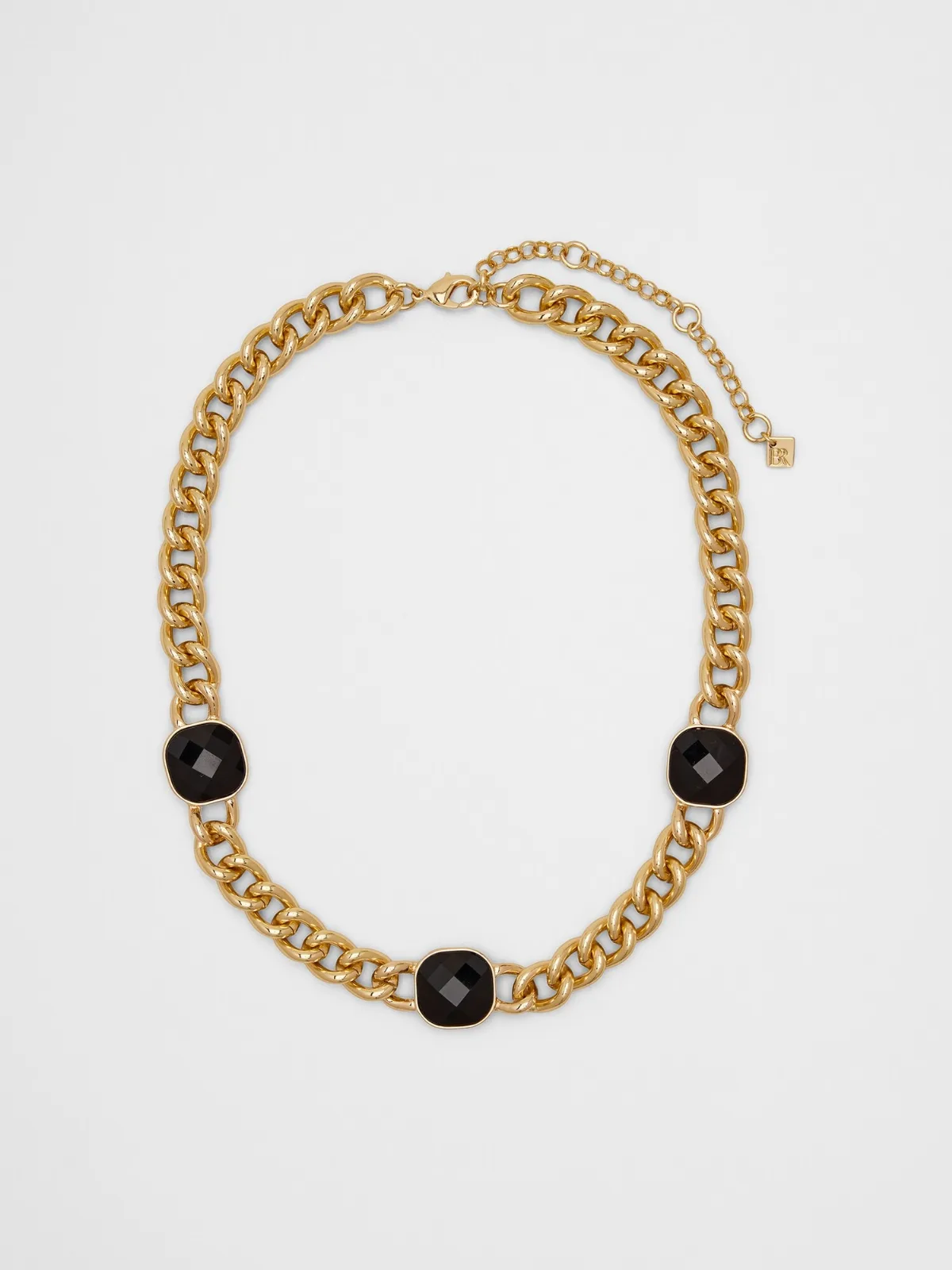 3 Stone Faceted Statement Necklace by Banana Republic
