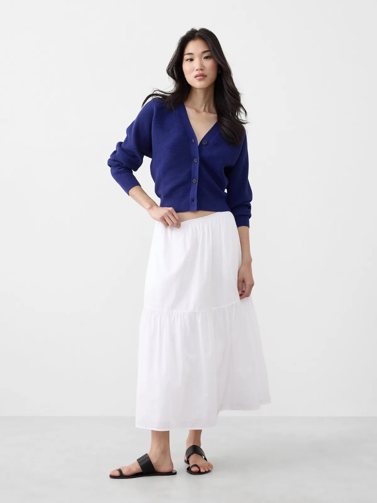 Horizontal Ribbed Cardigan by Banana Republic