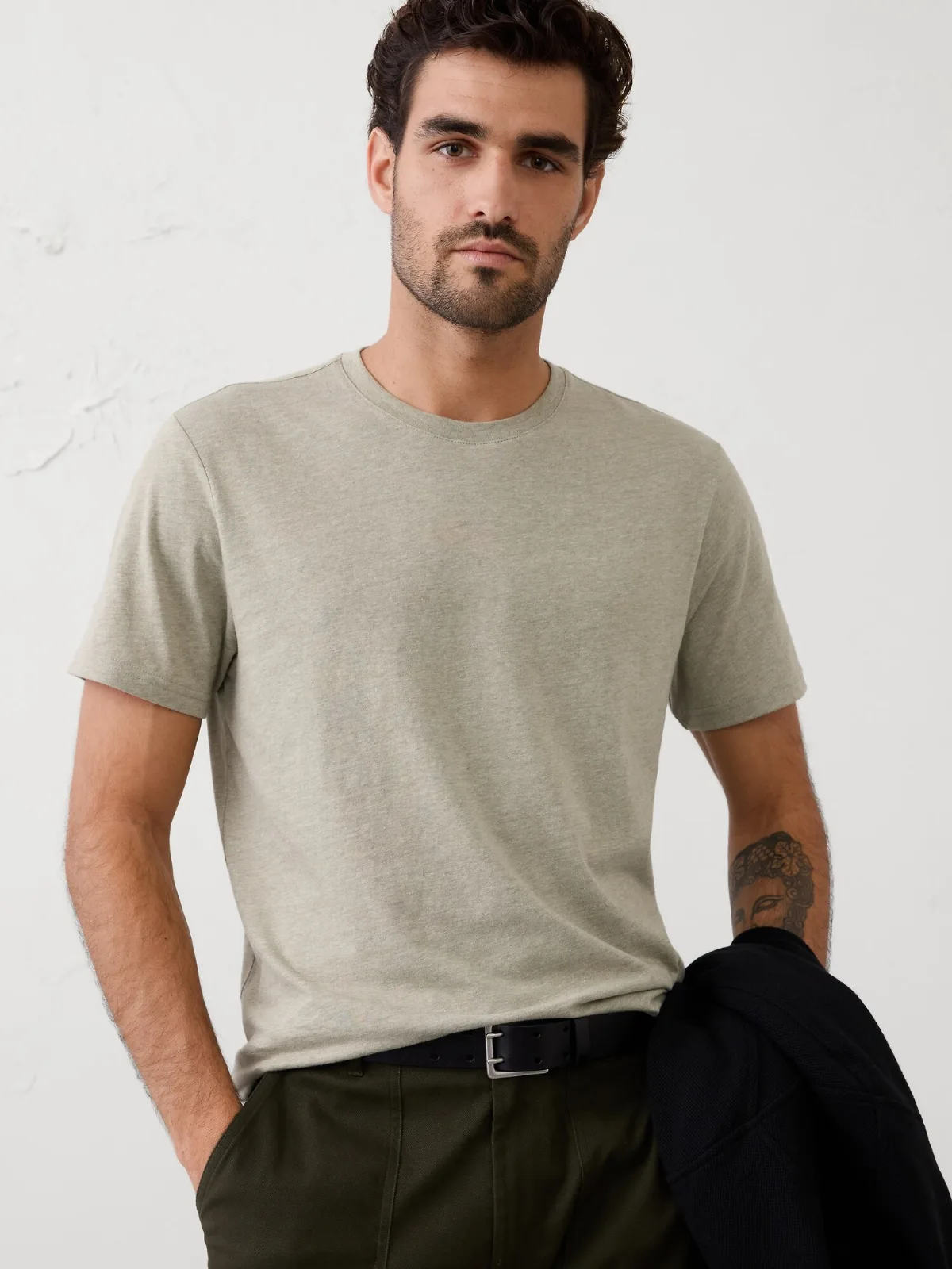 Standard-Fit Premium Wash Crew-Neck T-Shirt by Banana Republic