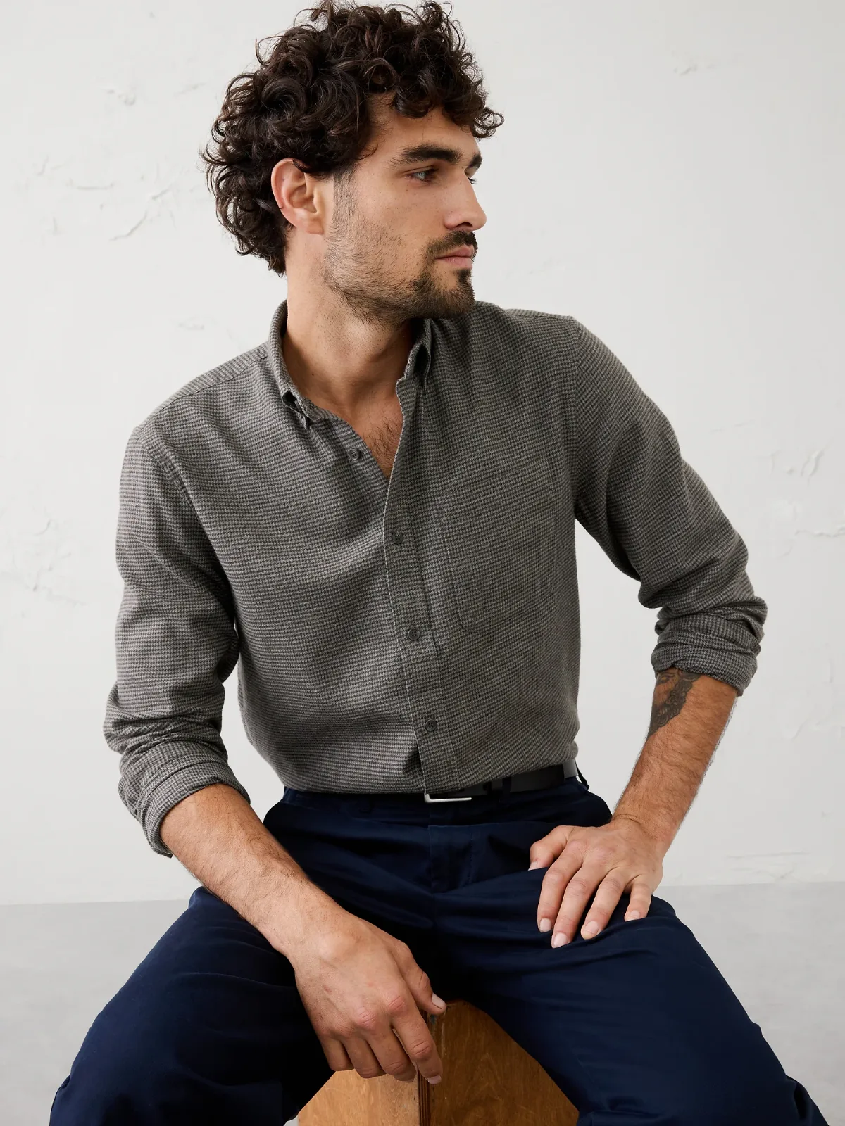 Slim-Fit Lightweight Flannel Shirt by Banana Republic