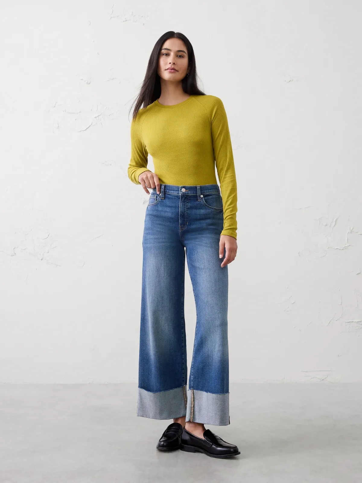 Brushed Ribbed T-Shirt by Banana Republic