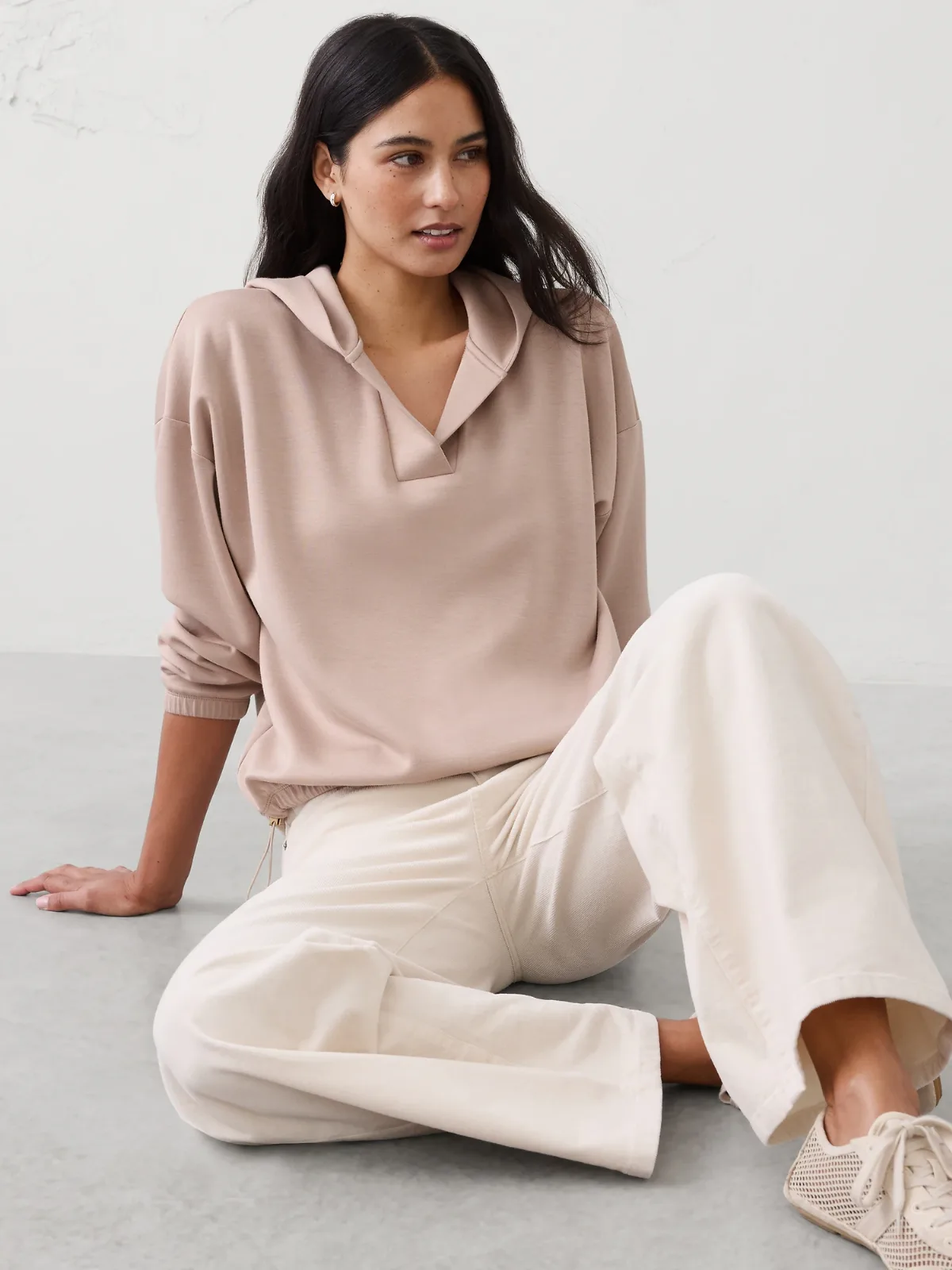 Knit Hoodie Sweatshirt by Banana Republic