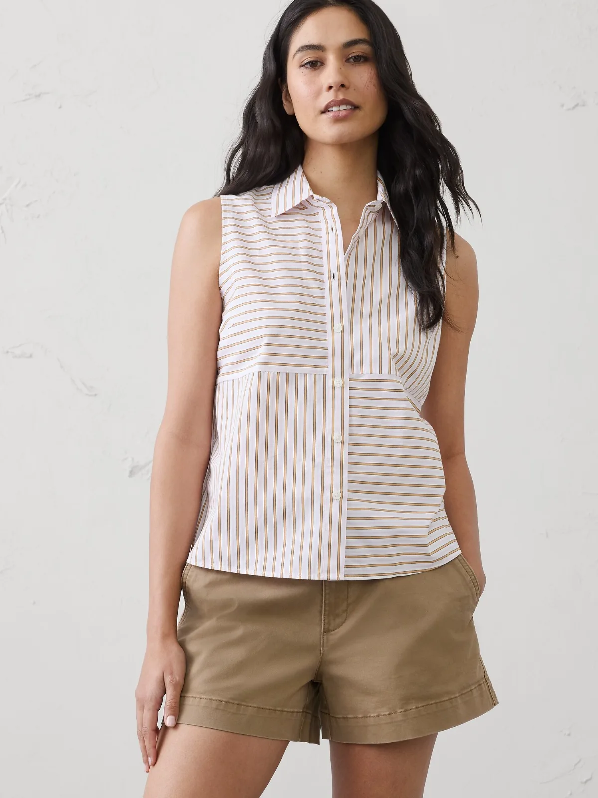 Mixed Striped Shirt by Banana Republic
