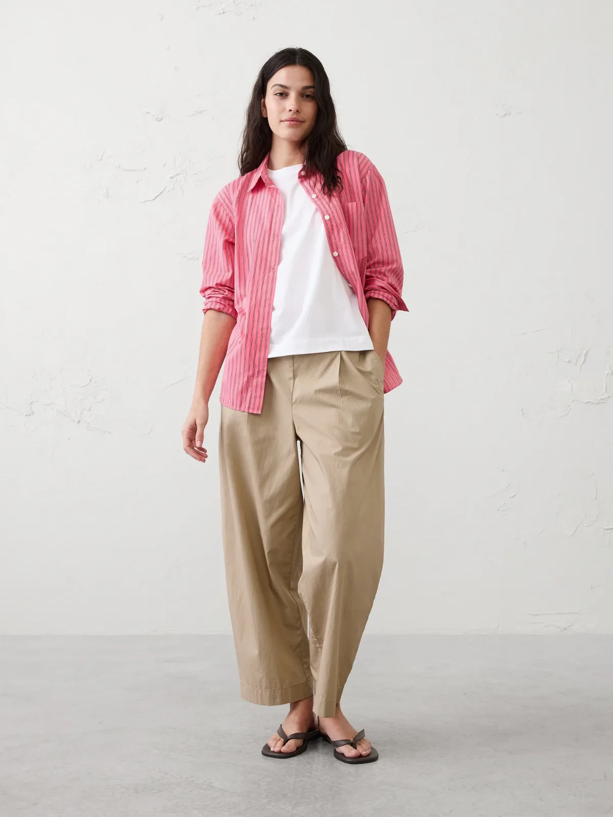 Barrel-Leg High-Rise Pull-On Cropped Pant by Banana Republic