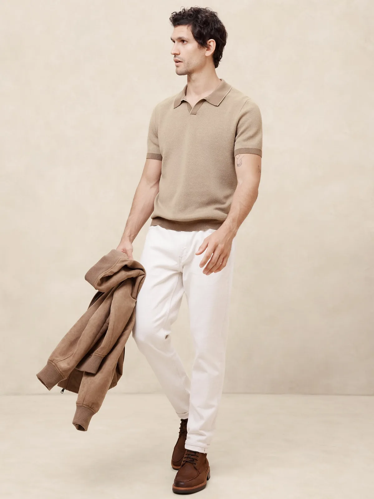 Birdseye Stitch Sweater Polo by Banana Republic