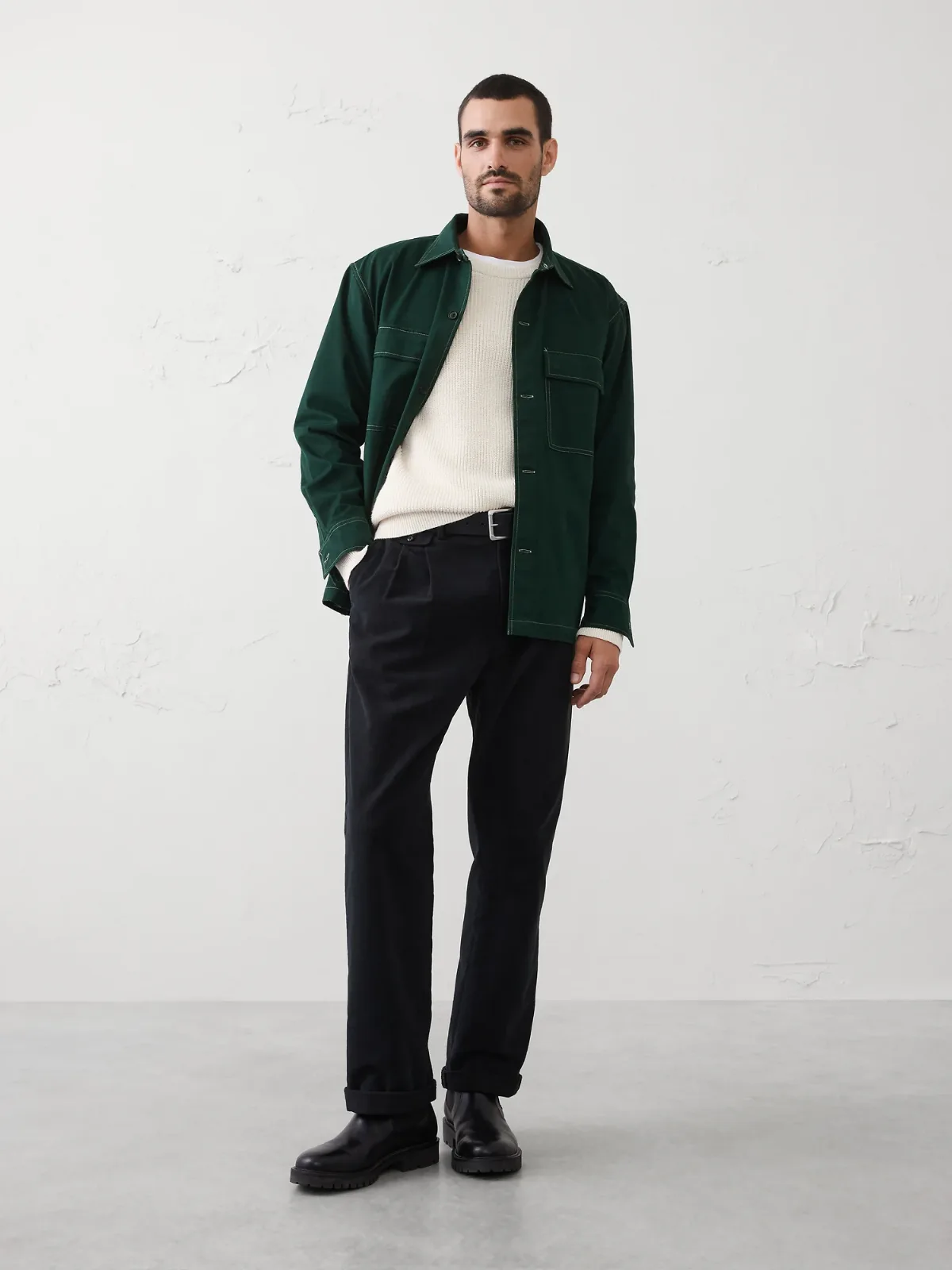 Relaxed-Fit Surplus Overshirt by Banana Republic