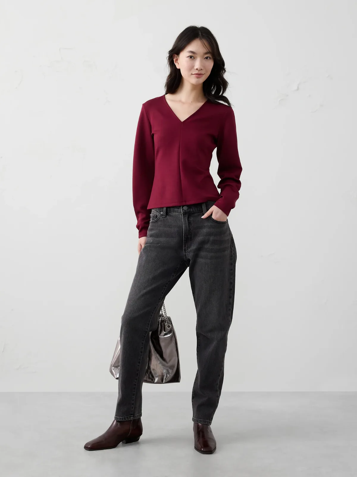 Soft Touch Seamed Top by Banana Republic