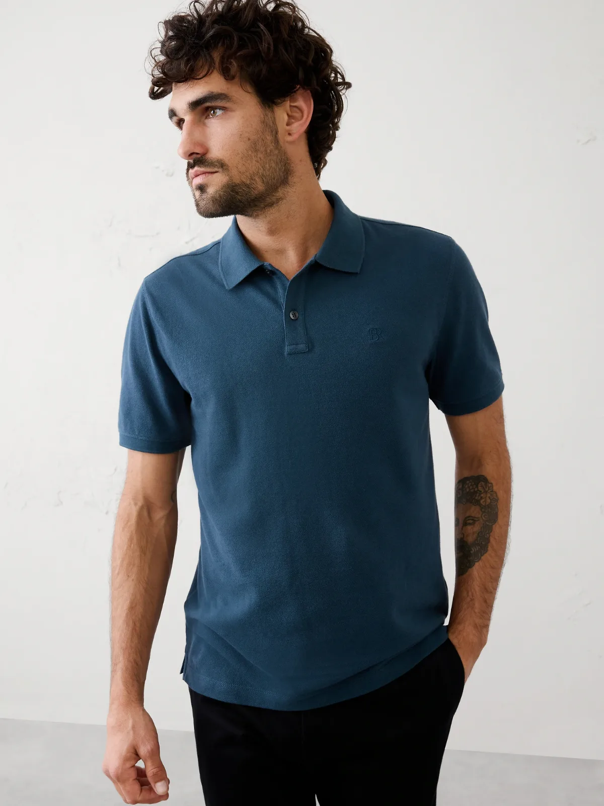 Standard-Fit Pique Polo by Banana Republic