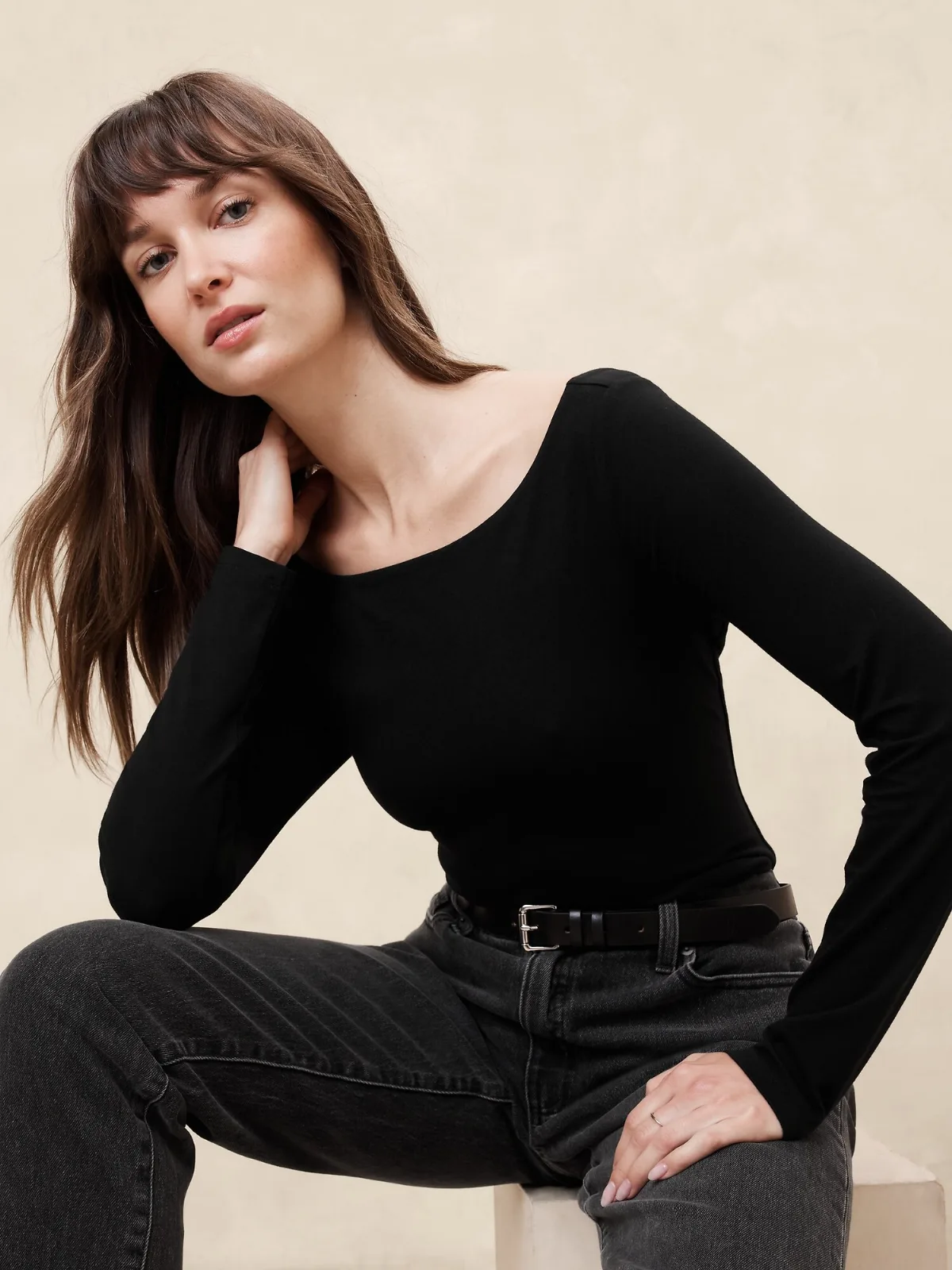 Soft Stretch Open Back Top by Banana Republic
