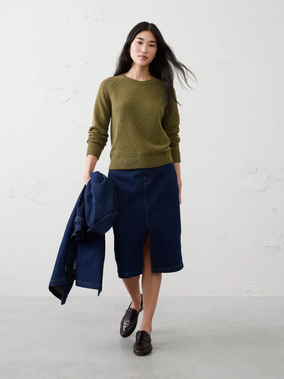 Boucle Raglan Sweater by Banana Republic