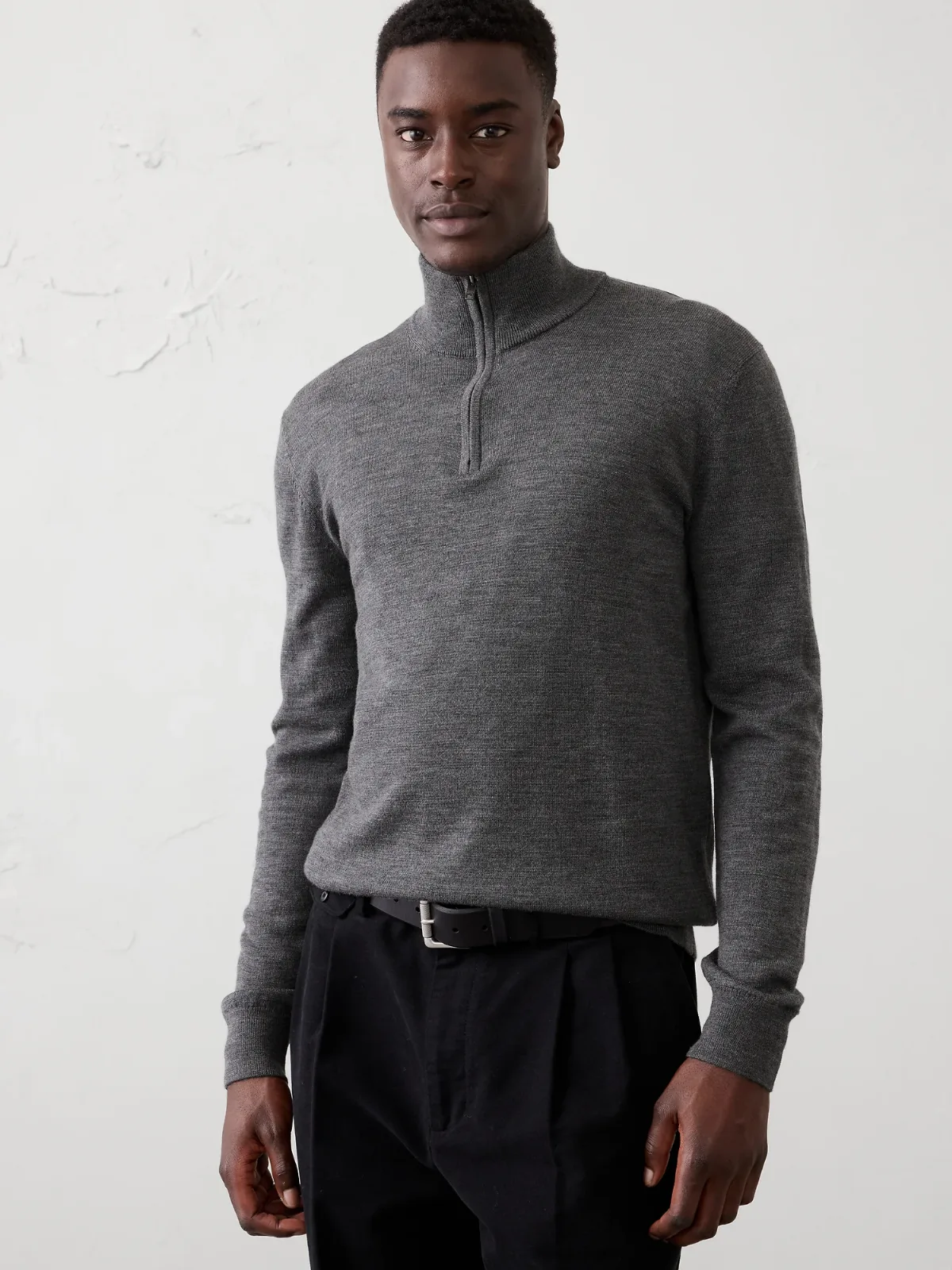 Merino Wool Quarter-Zip Sweater by Banana Republic